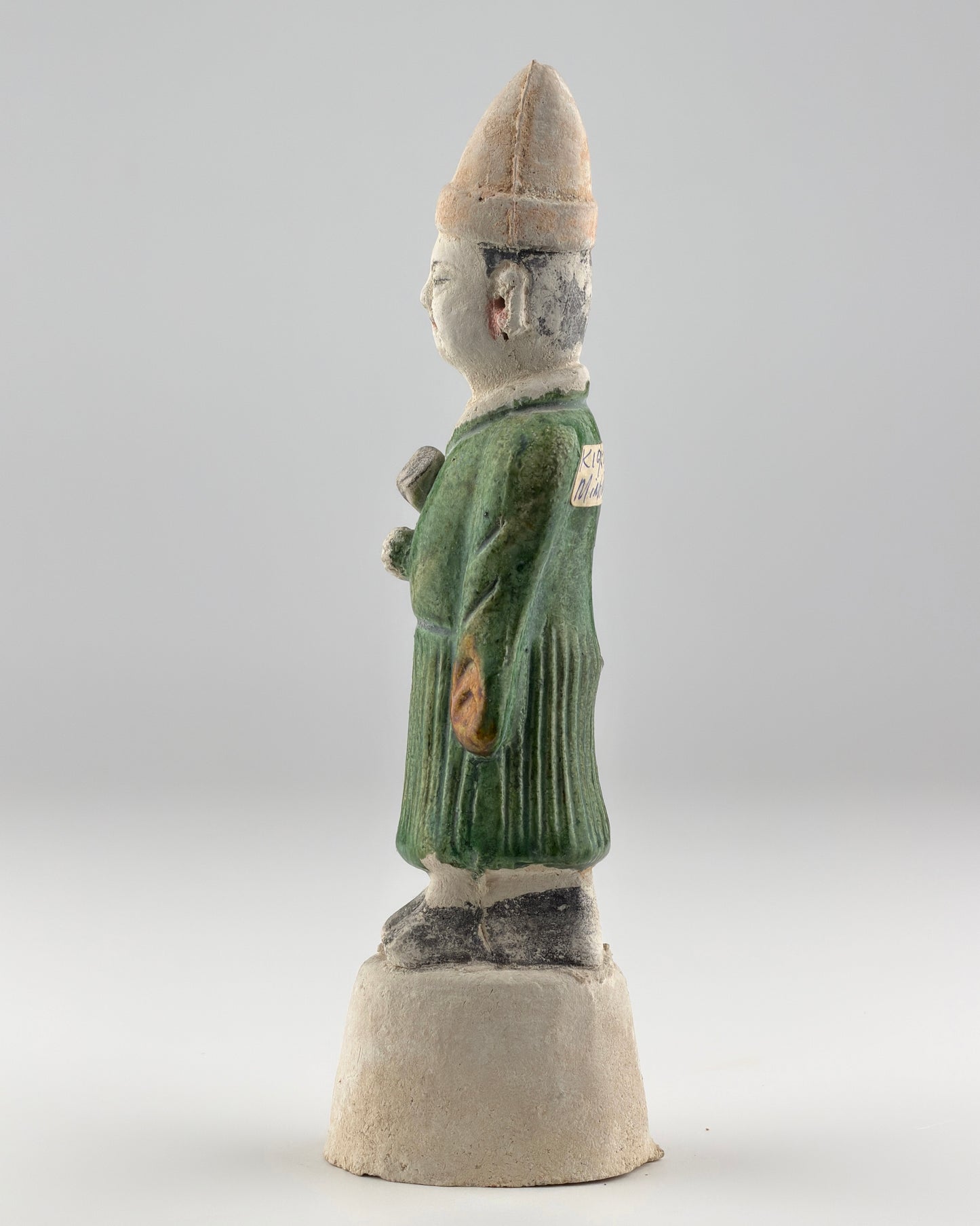 Green Glazed Figure of Attendant, Ming Period