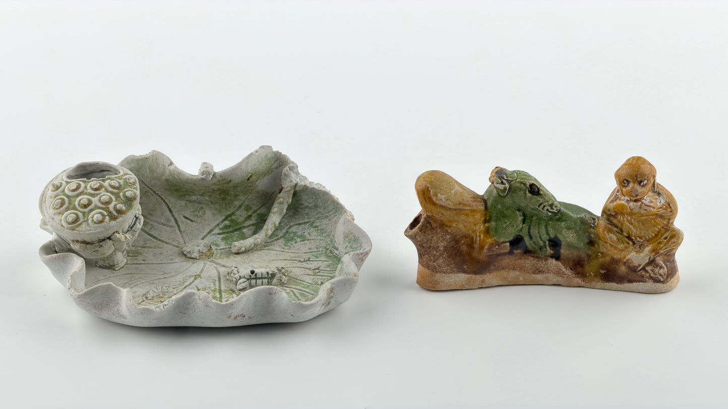 Three Friends Brush Rest and Lotus Leaf c1725, Qing Dynasty, Yongzheng Era