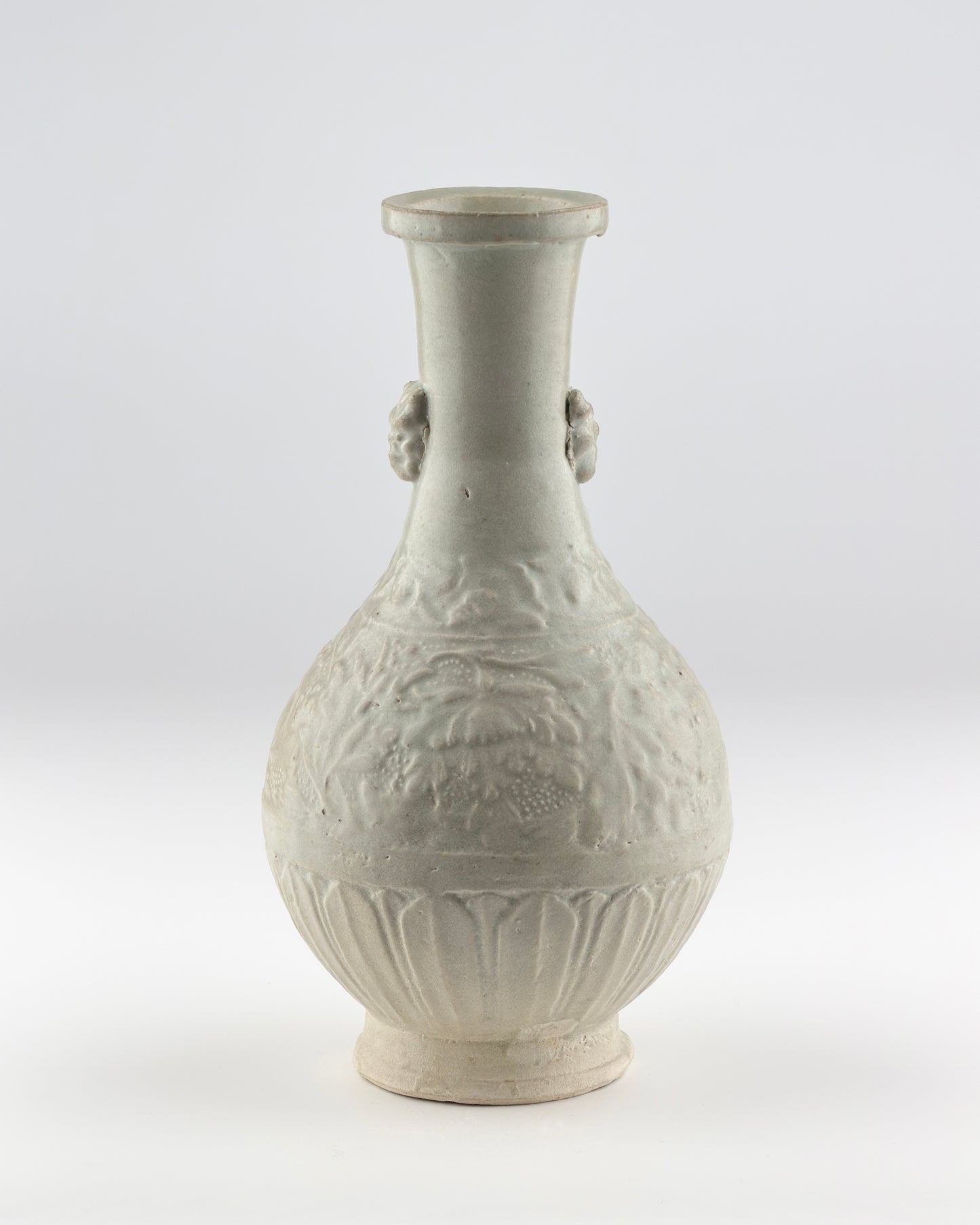 Carved White Ware 'Peony' vase, Yuan dynasty