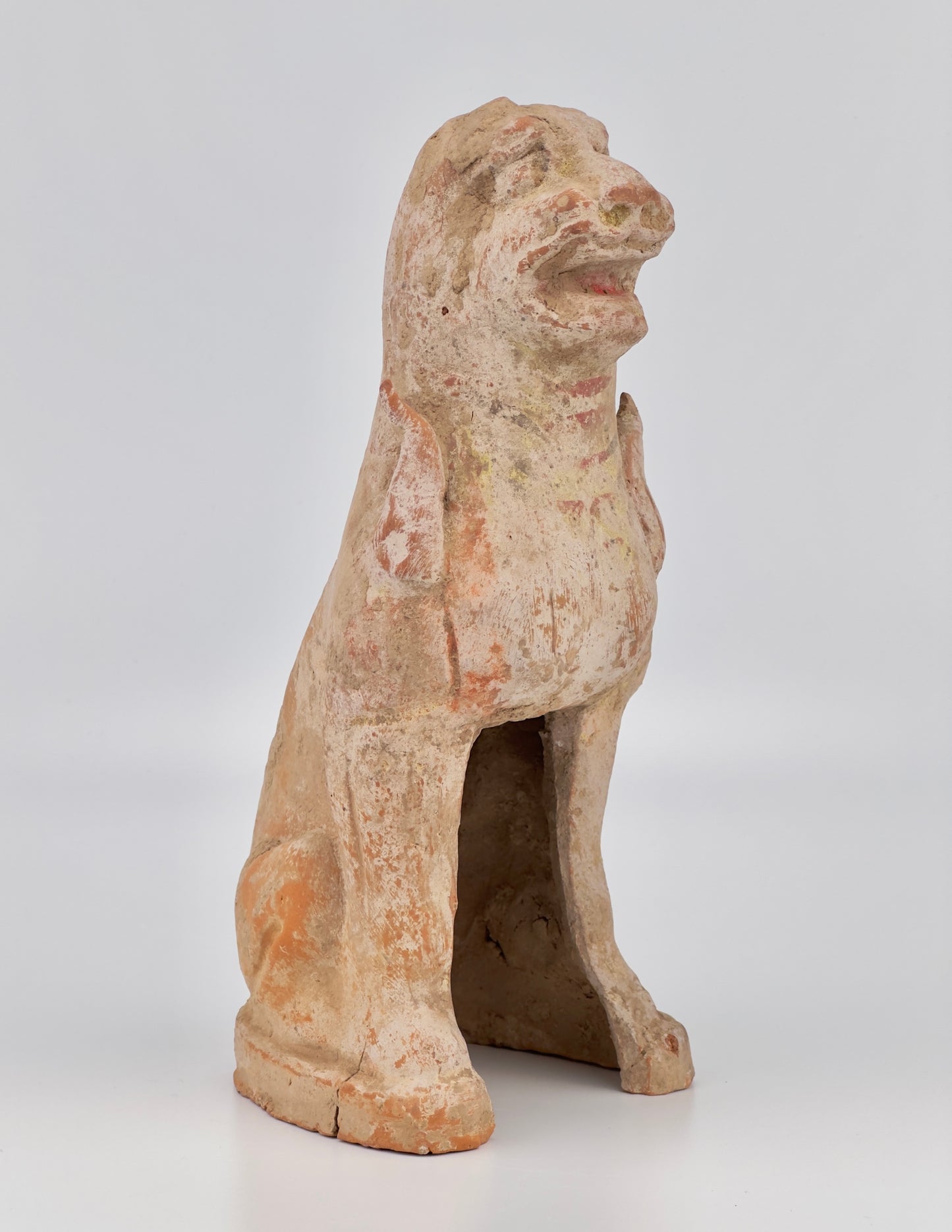 Guardian Haitai Lion Pottery Figure, Northern Wei-Tang Dynasties