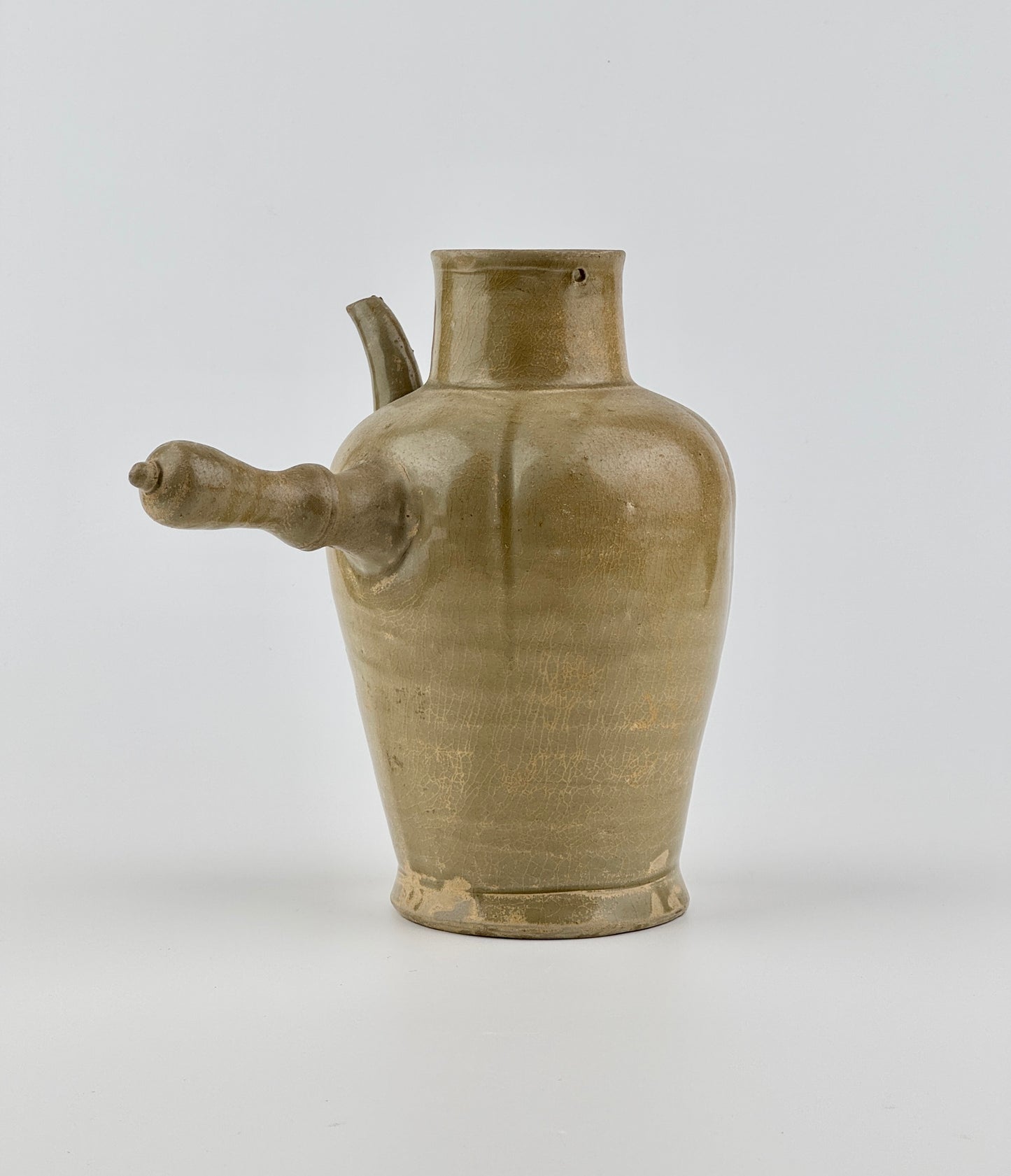 Celadon Ewer with Straight Handle, Tang to Northern Song Dynasty