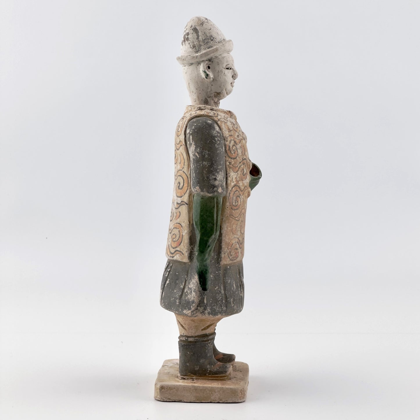 Rare Figure of an Attendant Wearing Swirling Pattern Vest, Ming Dynasty(1368-1644)