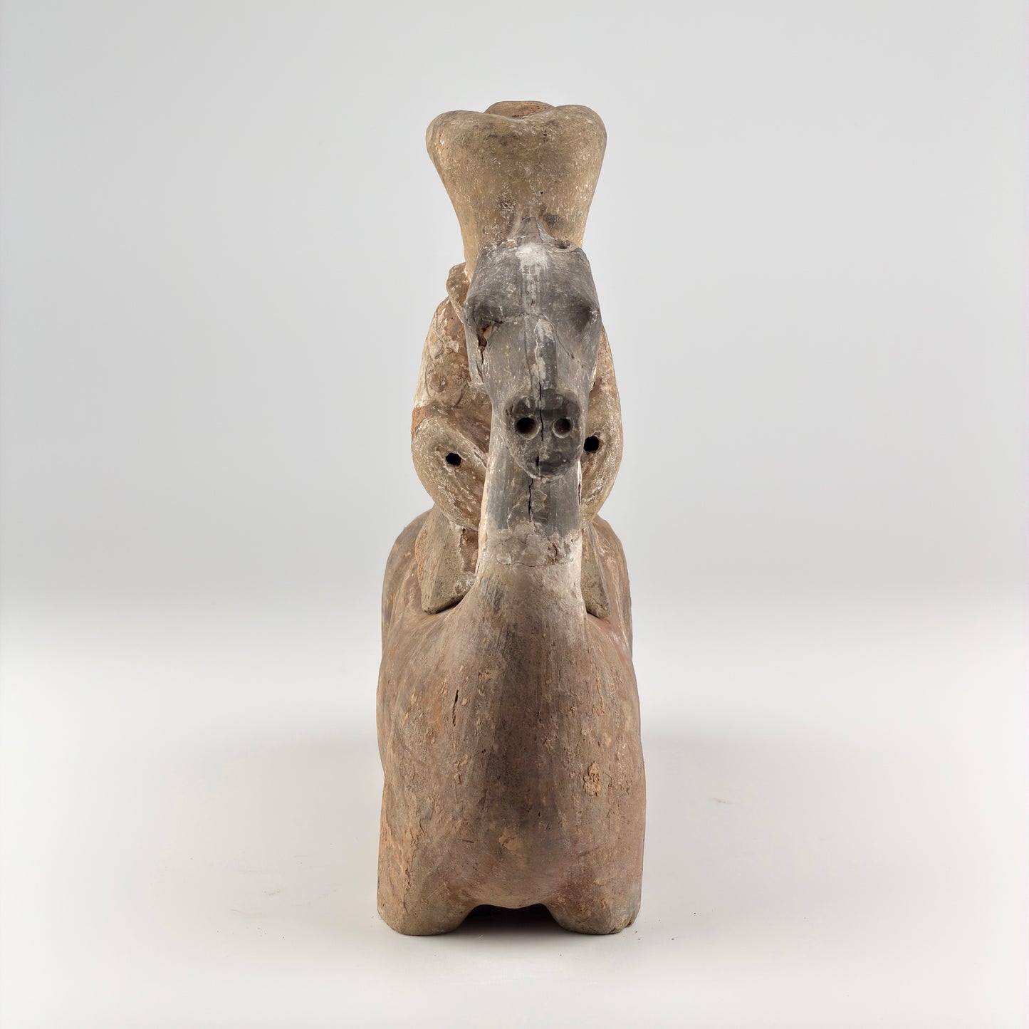 Pottery Figure of a Mounted Soldier and Horse