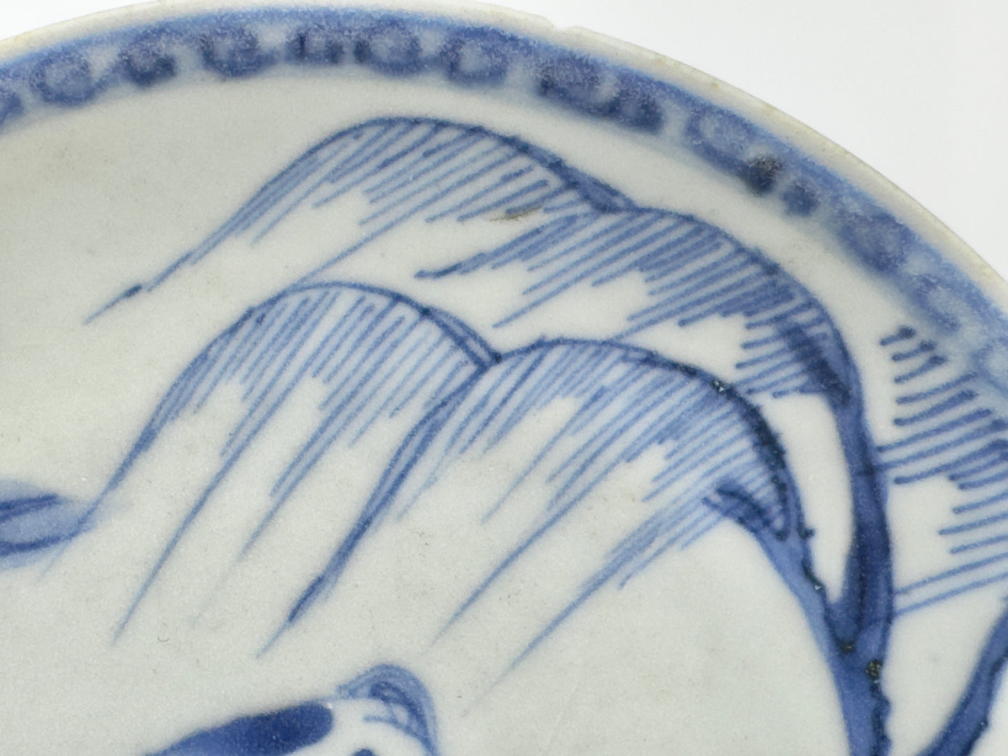 Pastoral Scene Blue And White Saucer Circa 1725, Qing Dynasty, Yongzheng Reign