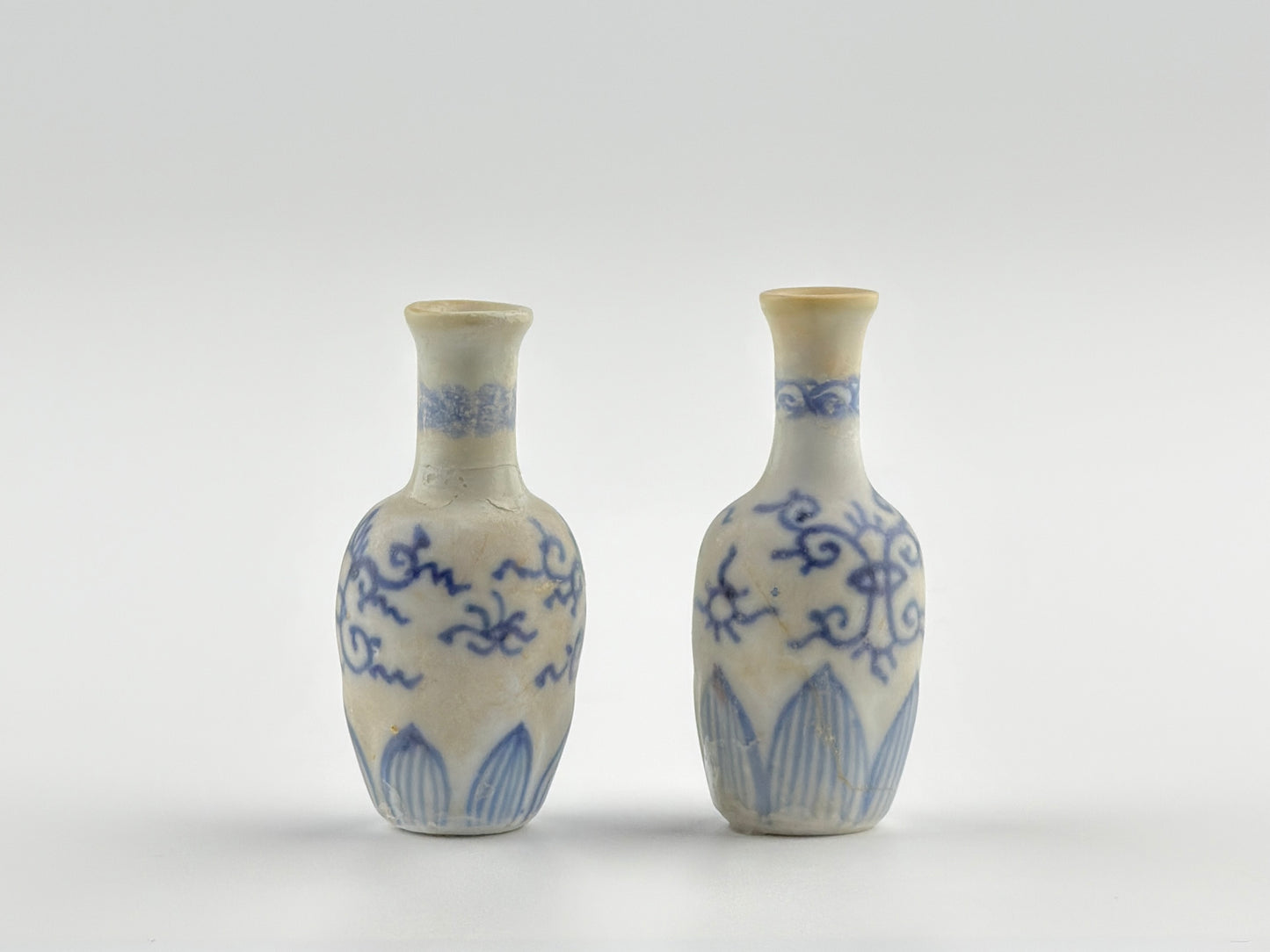 Two Blue and White Miniature Vases, C 1725, Qing Dynasty, Yongzheng Era