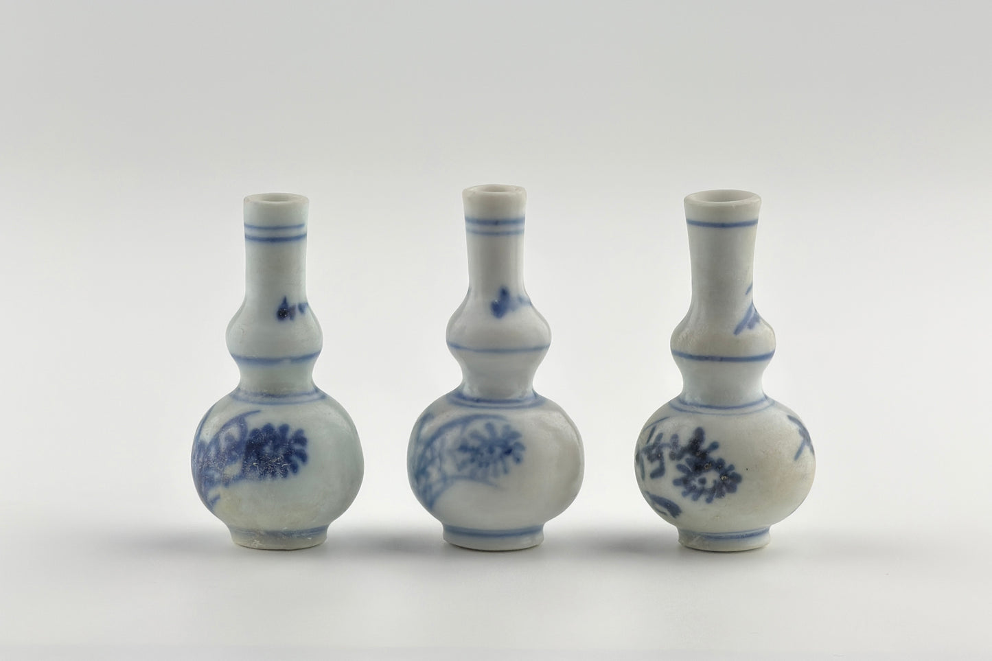 Three Blue and White Miniature Vases, C 1725, Qing Dynasty, Yongzheng Era