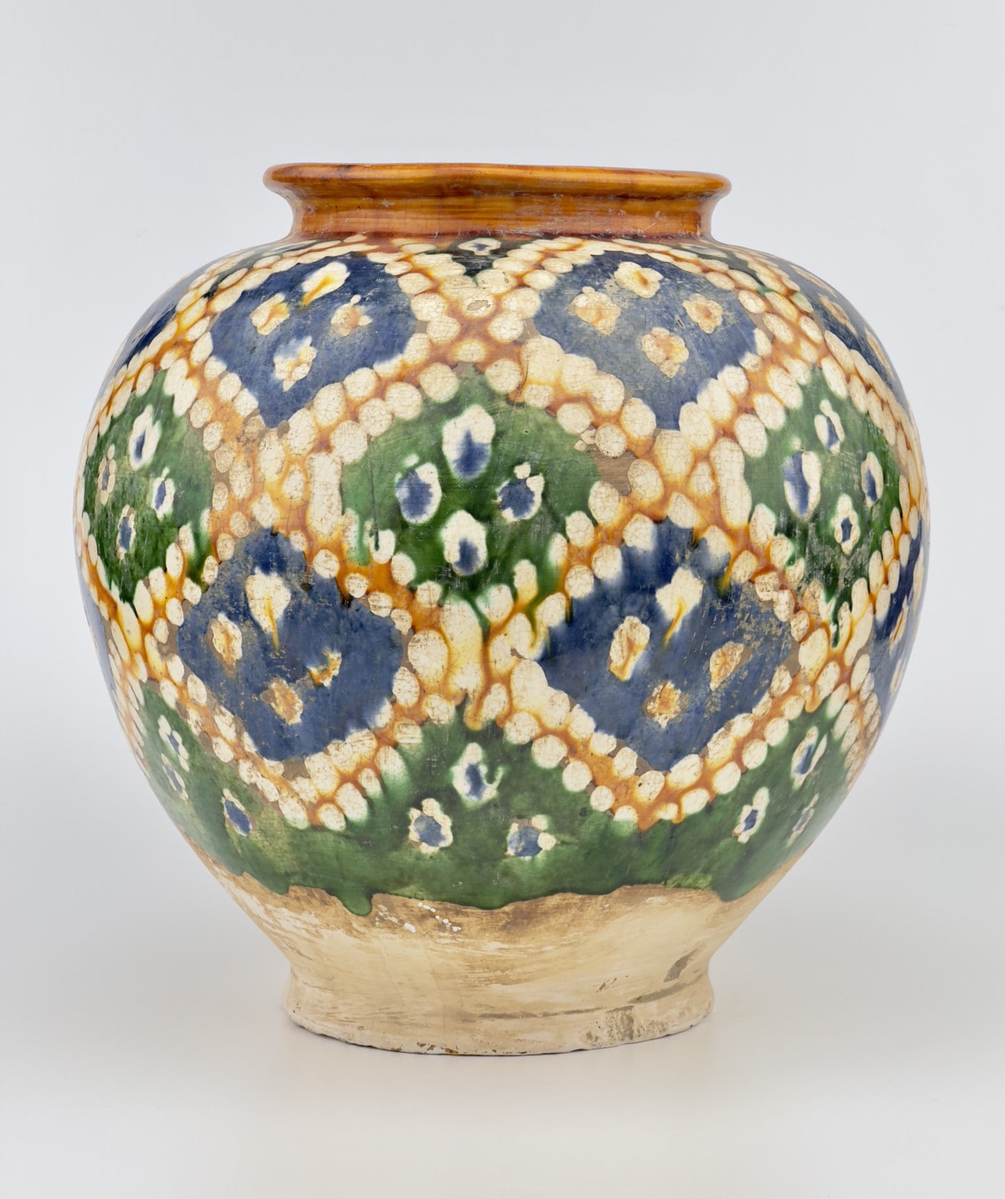 Rare Sancai-Glazed Pottery Jar, Tang Dynasty