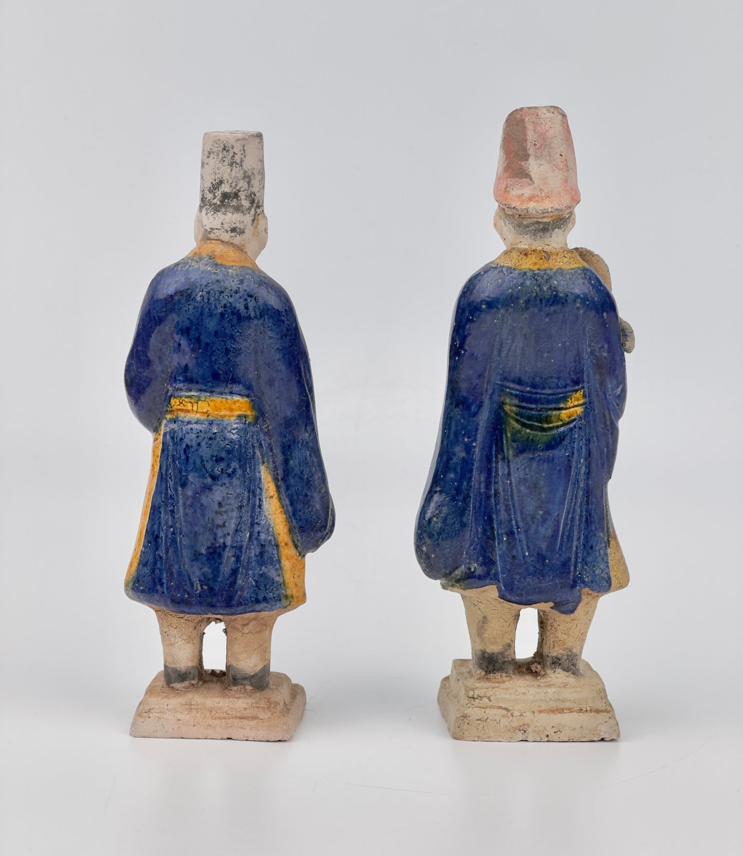 Two blue-glazed figures, Ming Period (1368-1644)