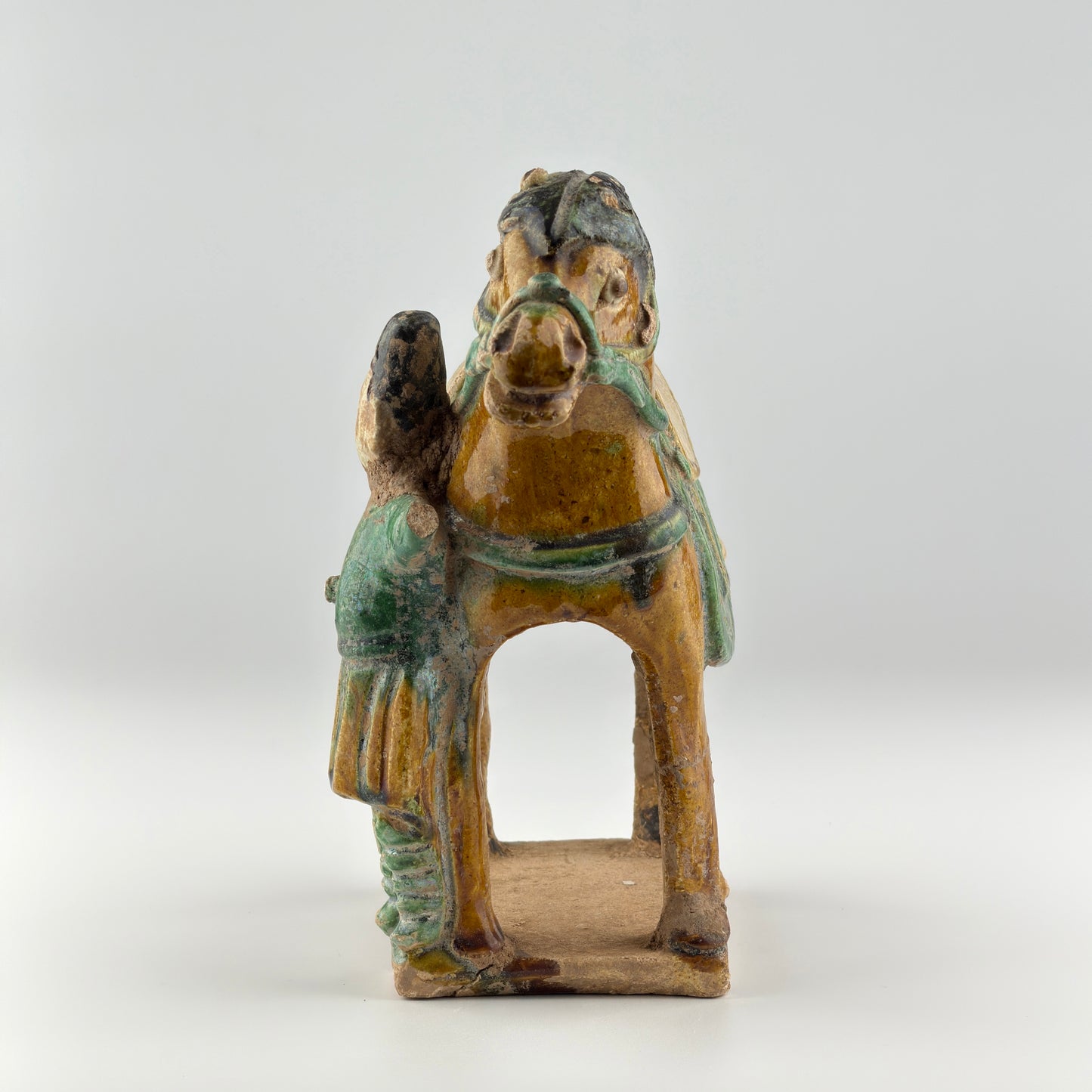 Ming Period Horse and Rider Pottery Figure (15-16th Century)
