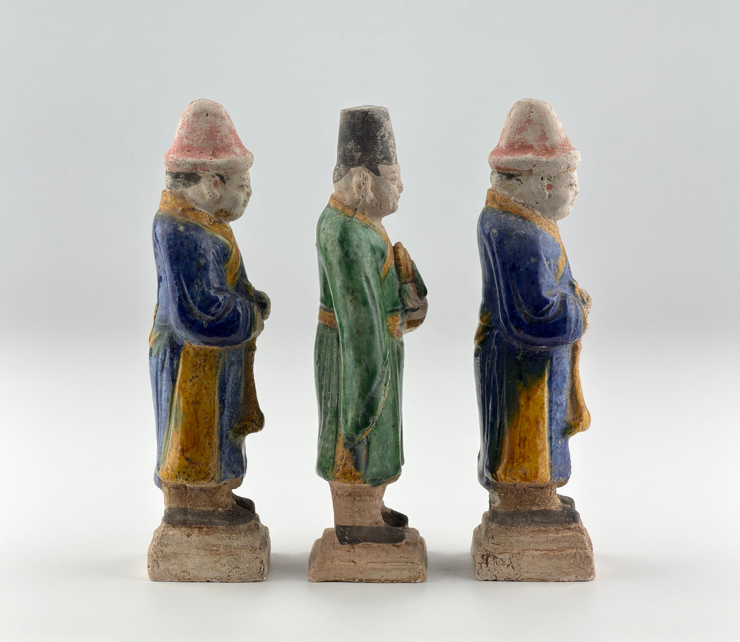 Three Glazed Figures of Musicians, Ming Period (1368-1644)