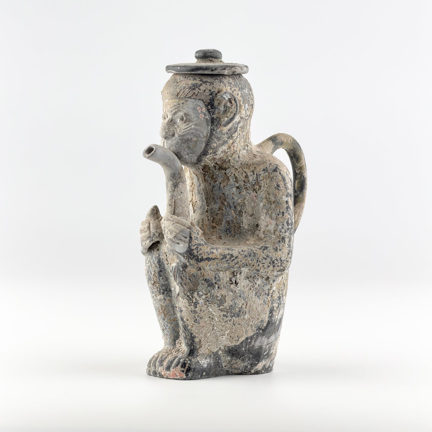 Rare Ewer of a Seated Monkey, C 1725, Qing Dynasty, Yongzheng Era