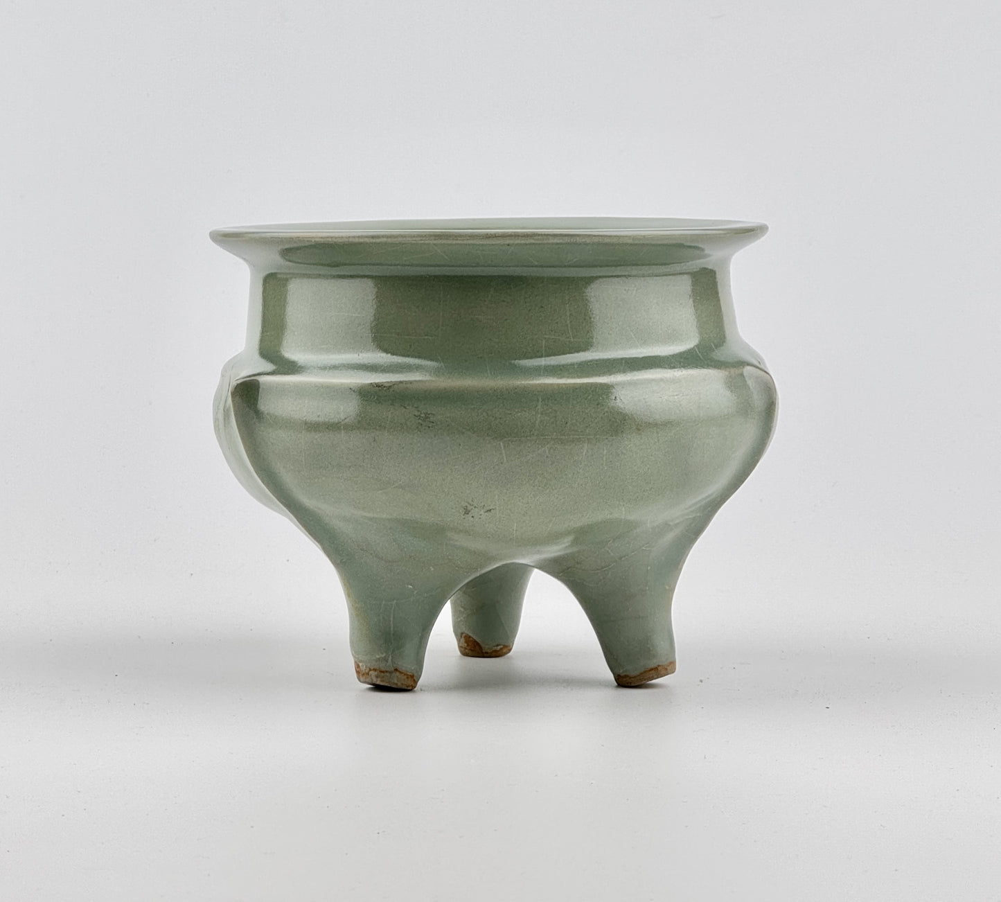 Rare Longquan Celadon Tripod Incense Burner, Song Dynasty