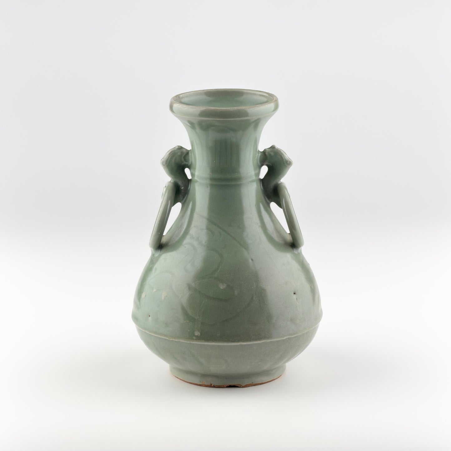 Carved Longquan Celadon Vase, Yuan-Ming Dynasty