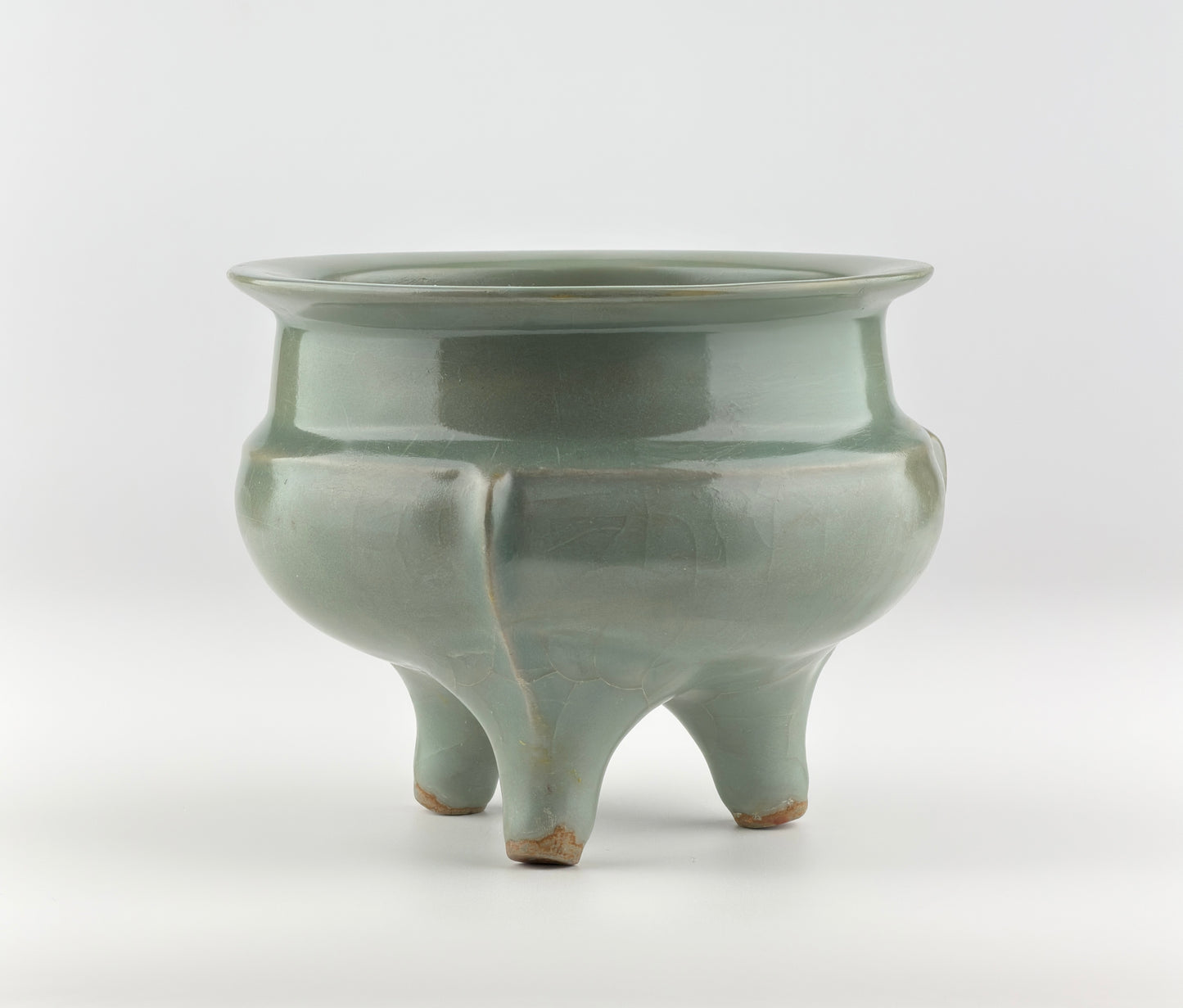 Rare Longquan Celadon Tripod Incense Burner, Song Dynasty