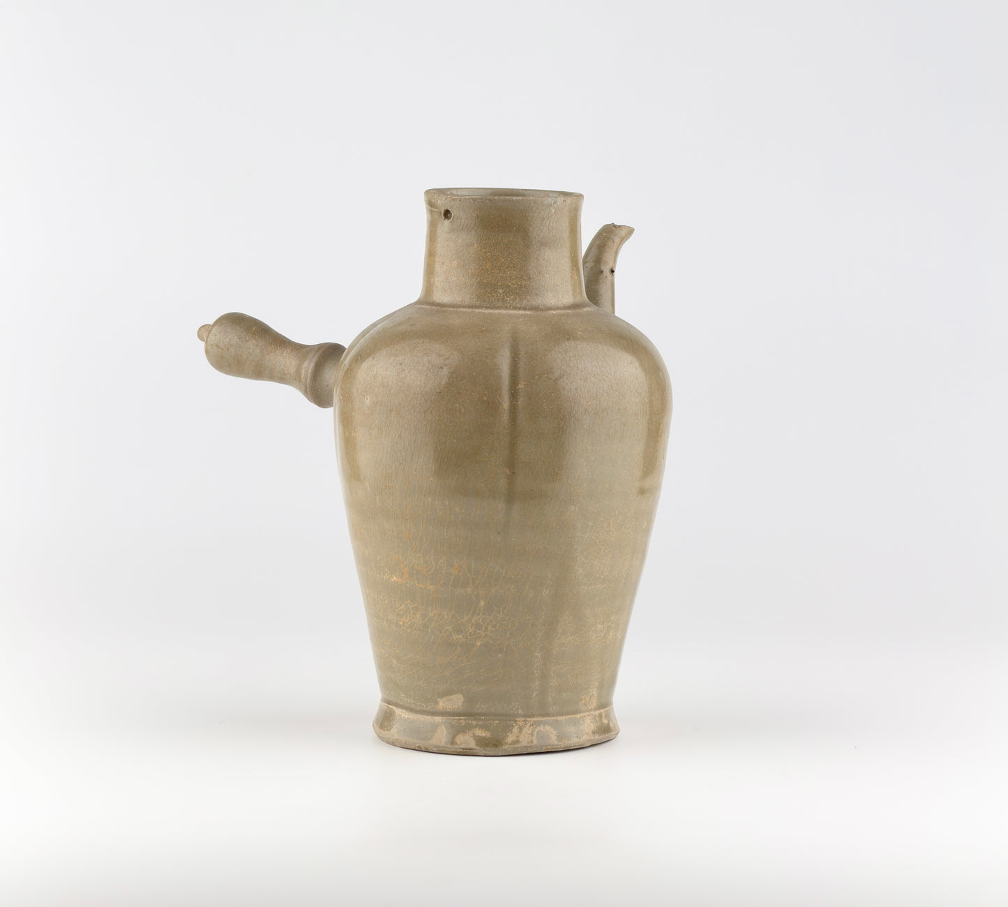 Celadon Ewer with Straight Handle, Tang to Northern Song Dynasty