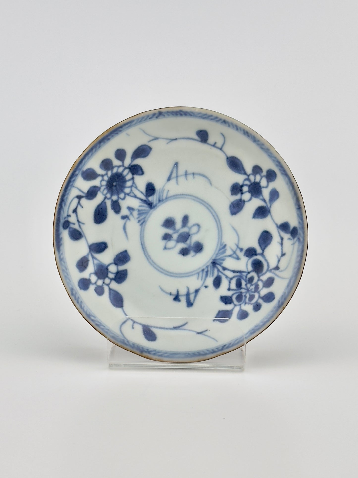 BLUE AND WHITE FLOWER PATTERN TEA SET C 1725, QING DYNASTY, YONGZHENG REIGN