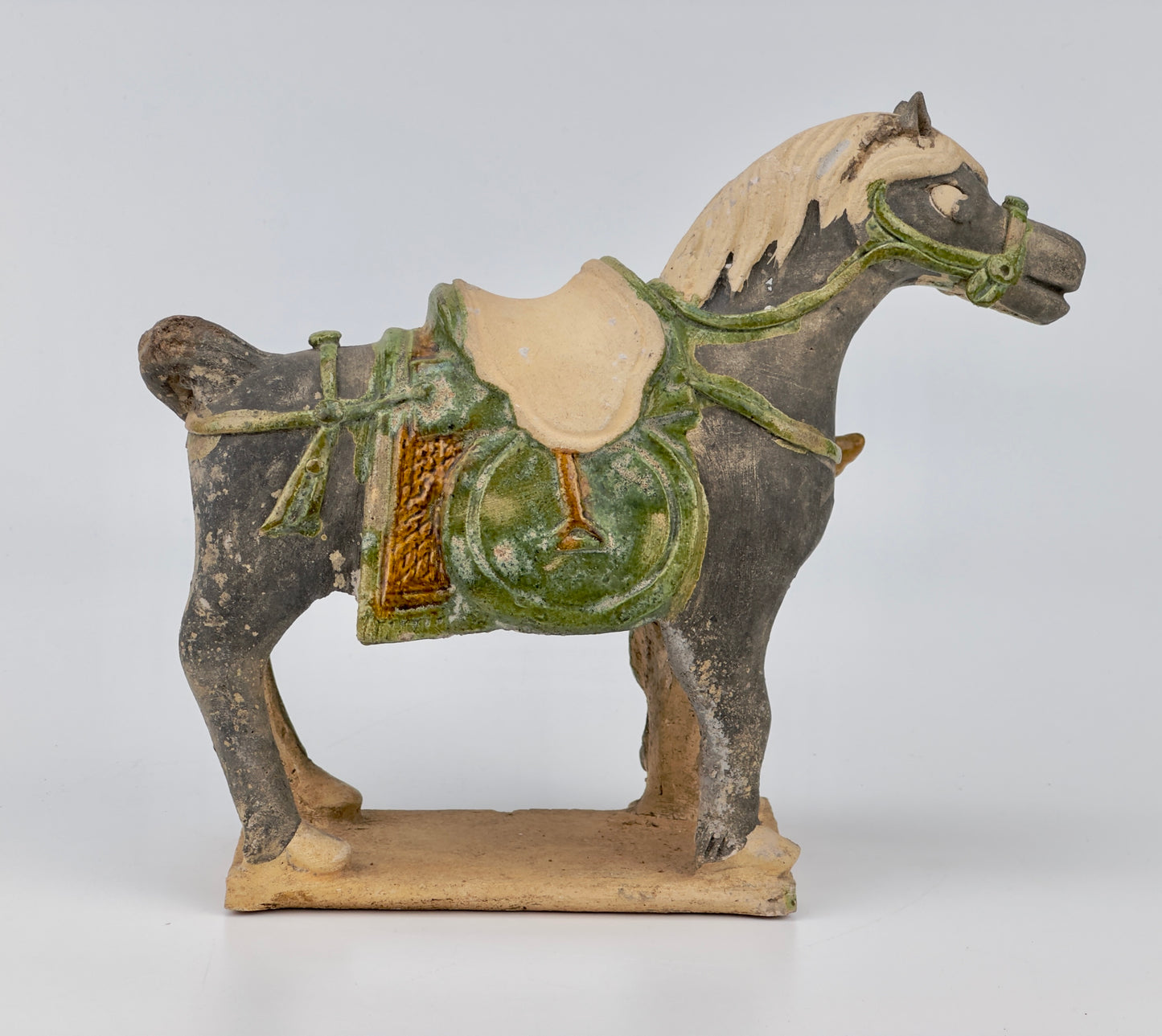 Green-Glazed Horse and Rider, Ming period(15-16th Century)