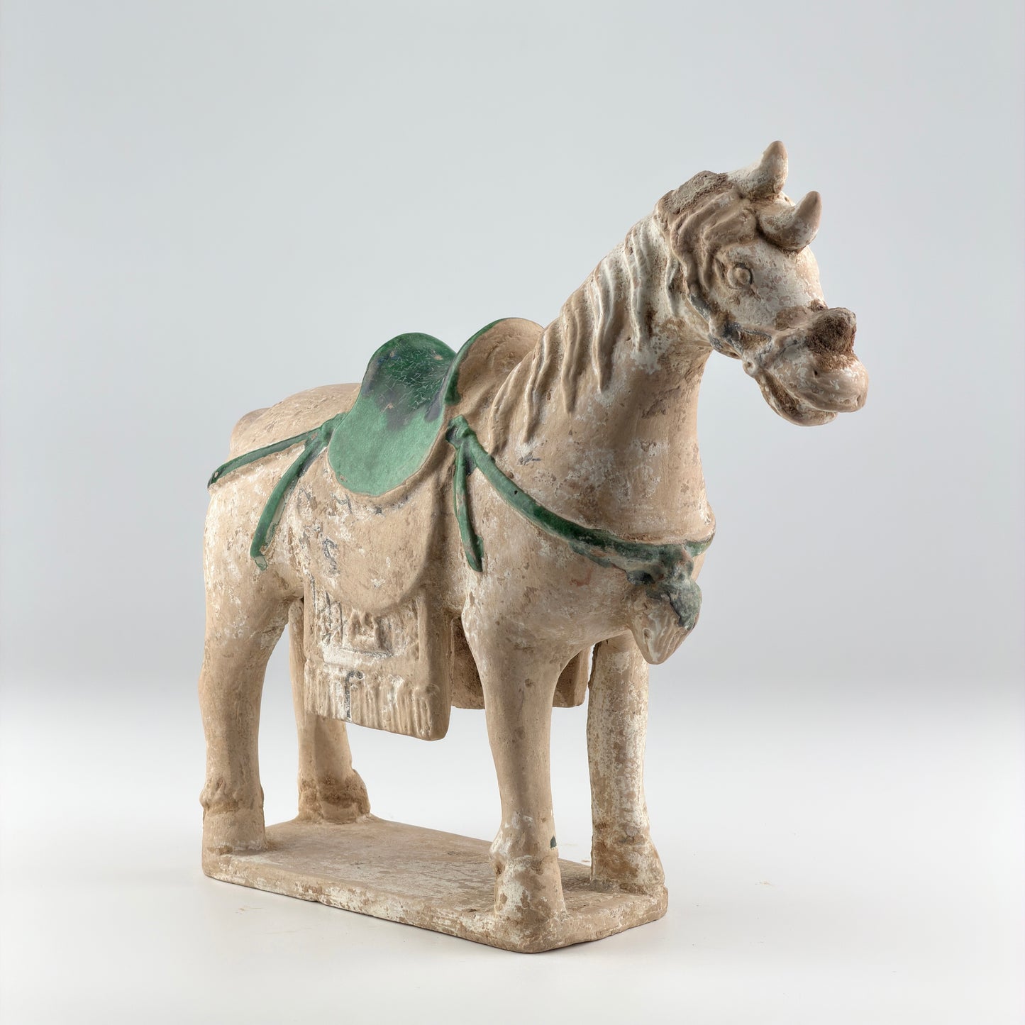Ming Period Pottery Horse with Saddle