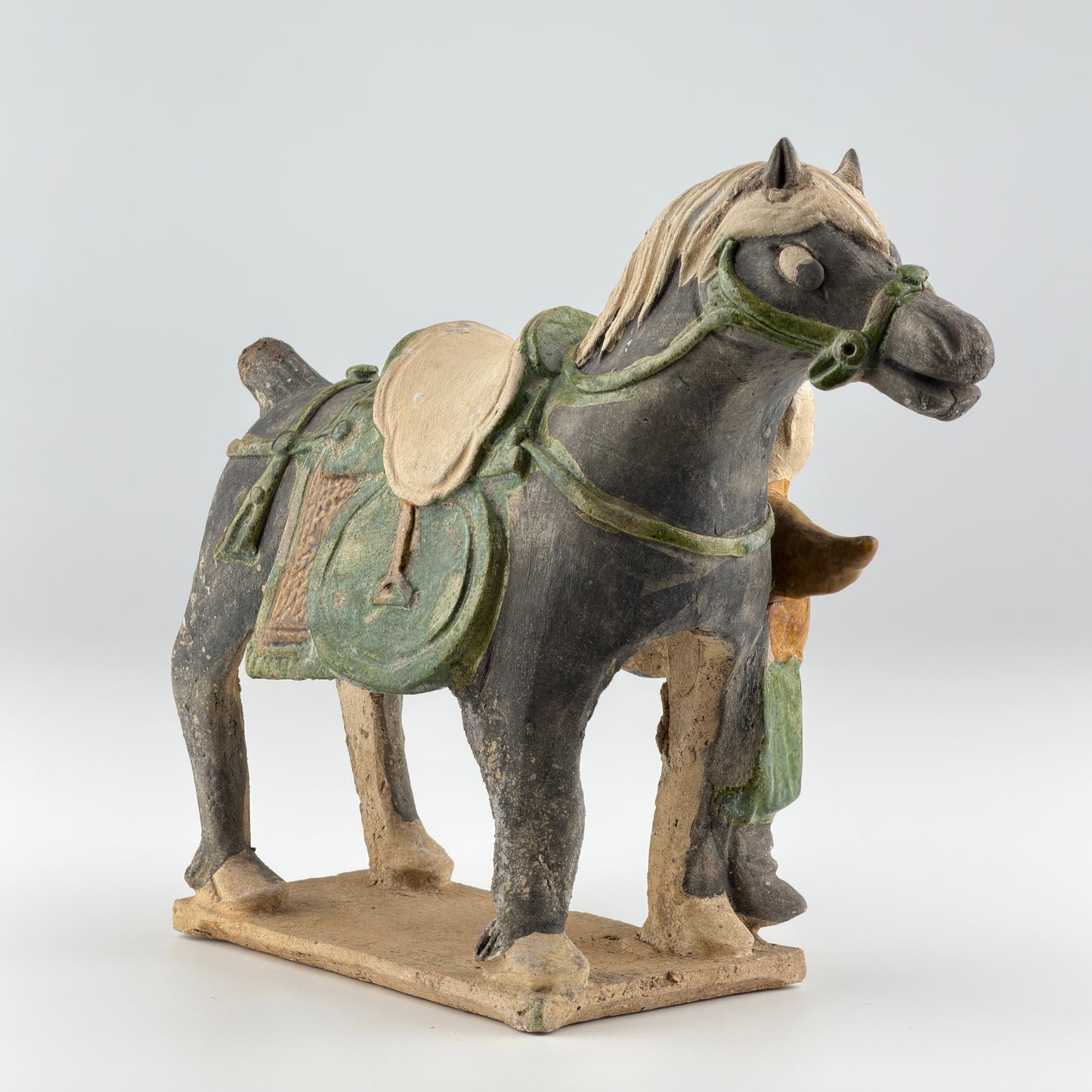 Ming Period Green-Glazed Horse and Rider (15-16th Century)