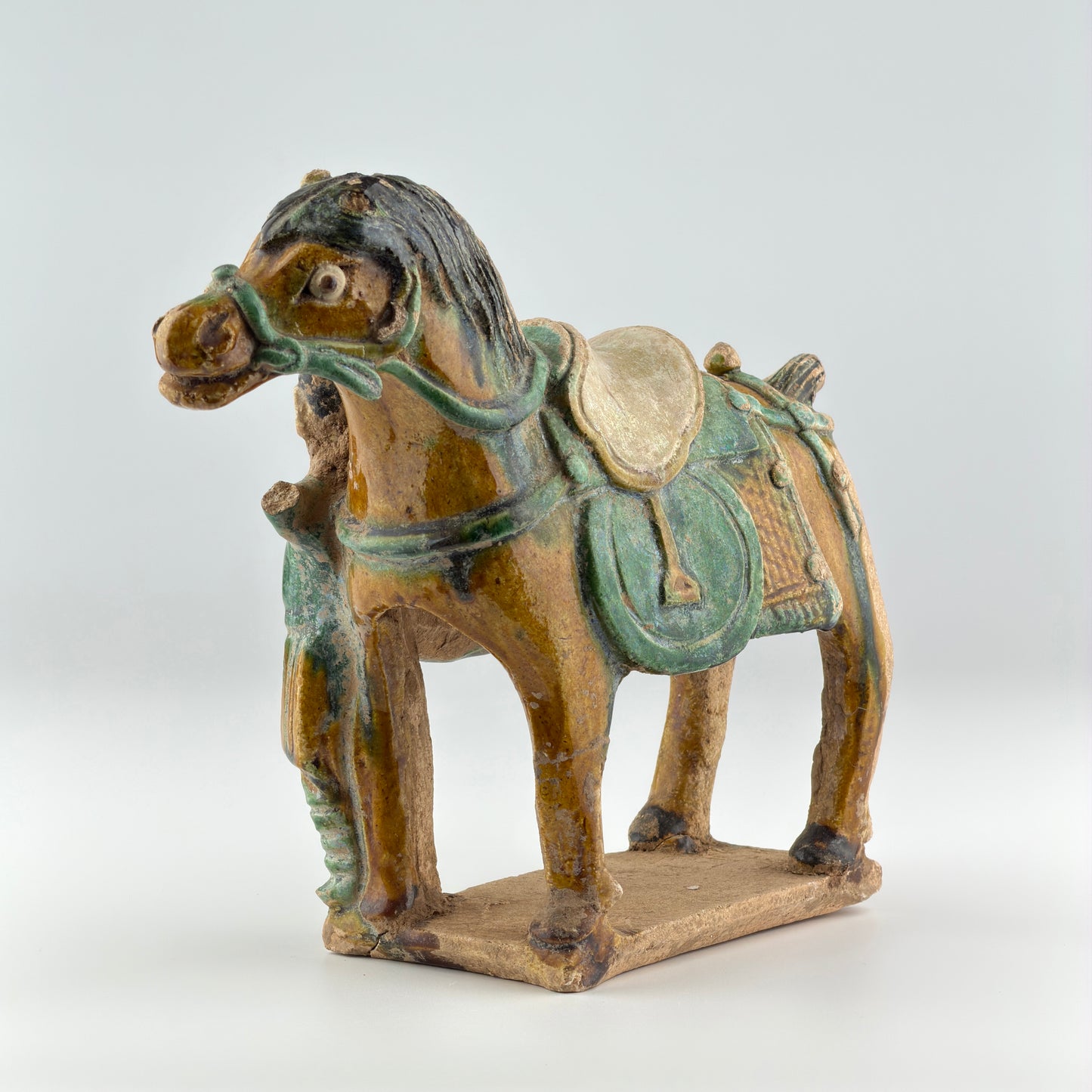 Ming Period Horse and Rider Pottery Figure (15-16th Century)