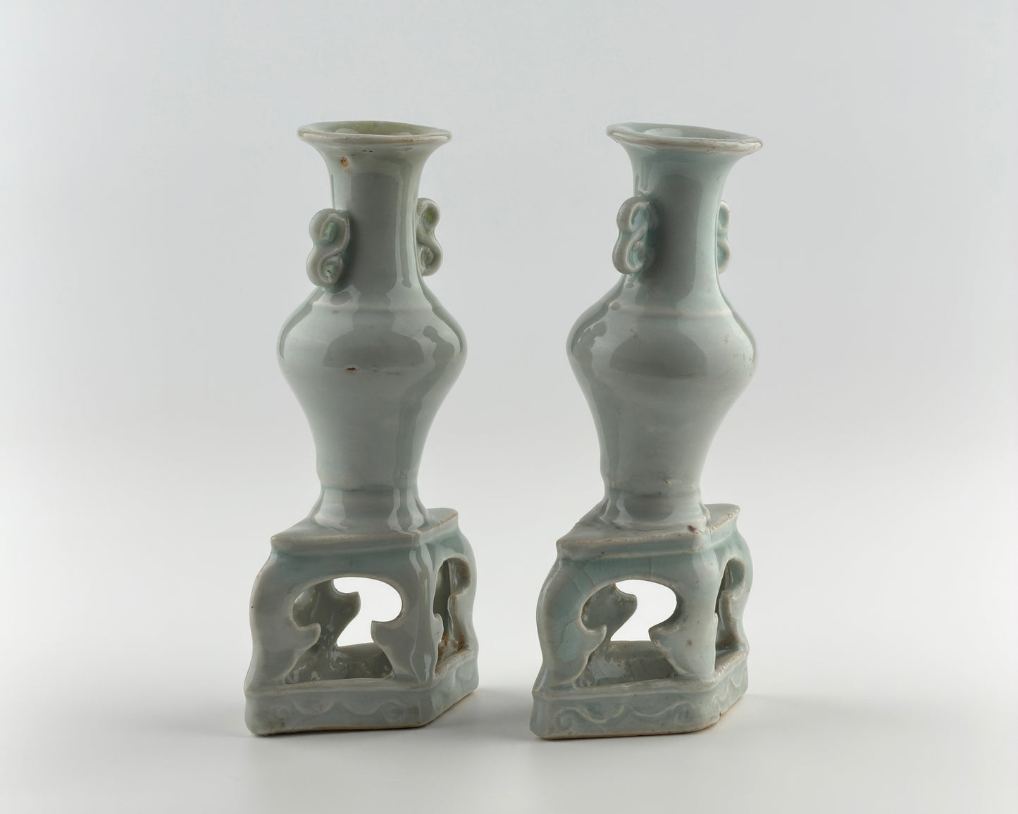 Pair of Qingbai Incense Stands, Song-Yuan Dynasty