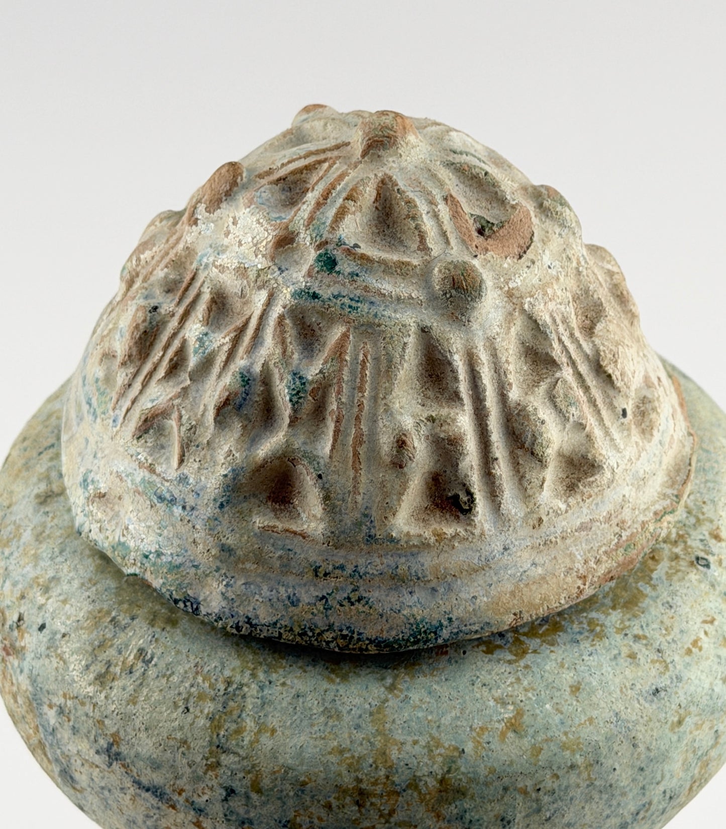 Green Lead-Glazed Pottery Boshan Censer, Han Dynasty