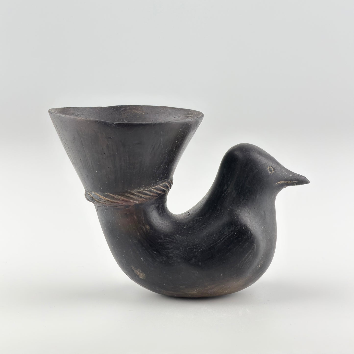 Blackware Bird-Shaped Vessel