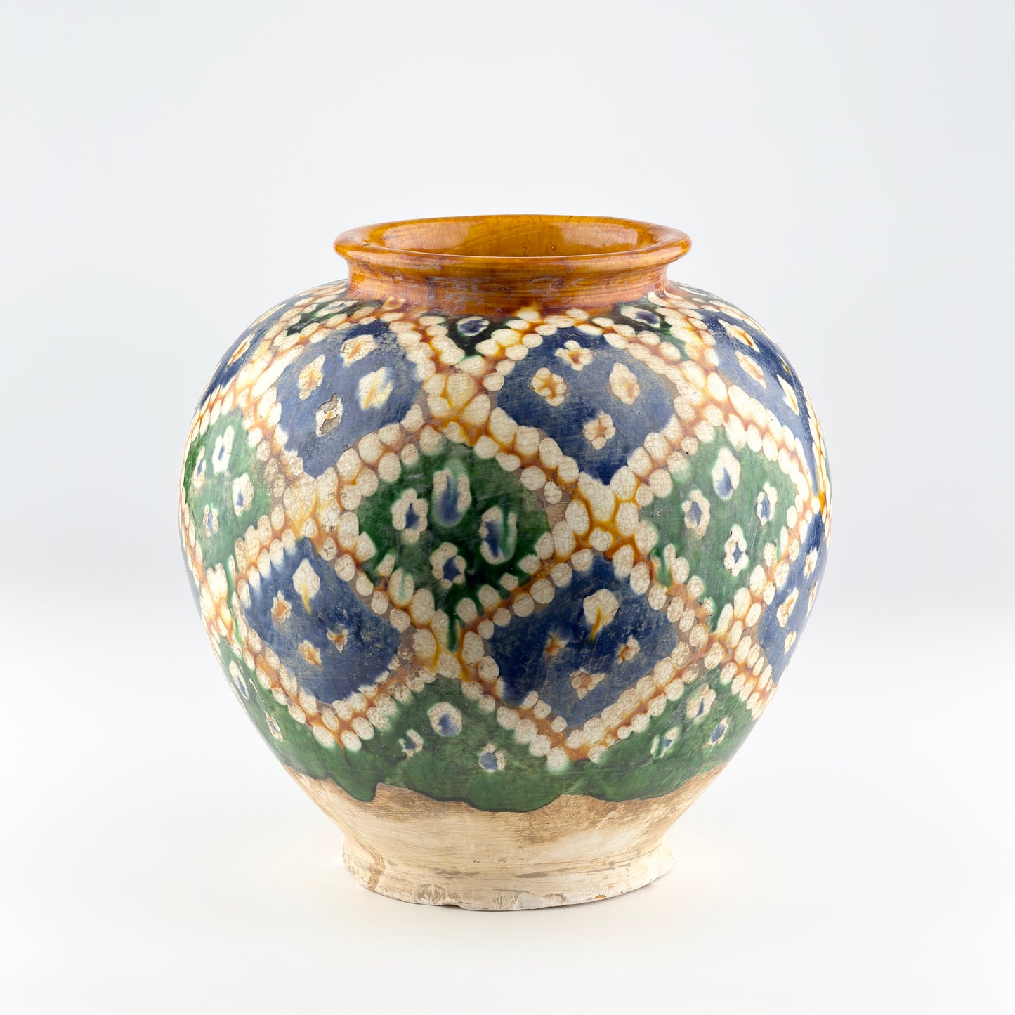 Rare Sancai-Glazed Pottery Jar, Tang Dynasty