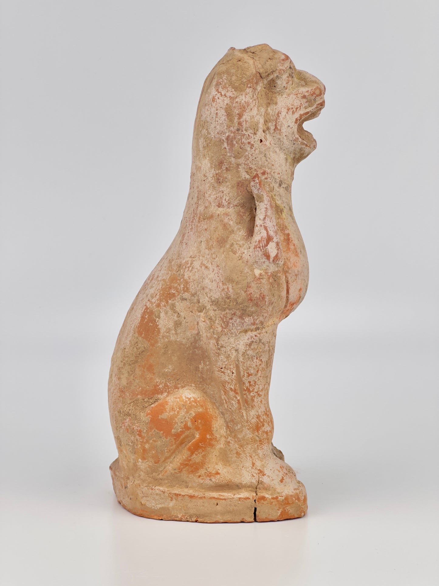 Guardian Haitai Lion Pottery Figure, Northern Wei-Tang Dynasties