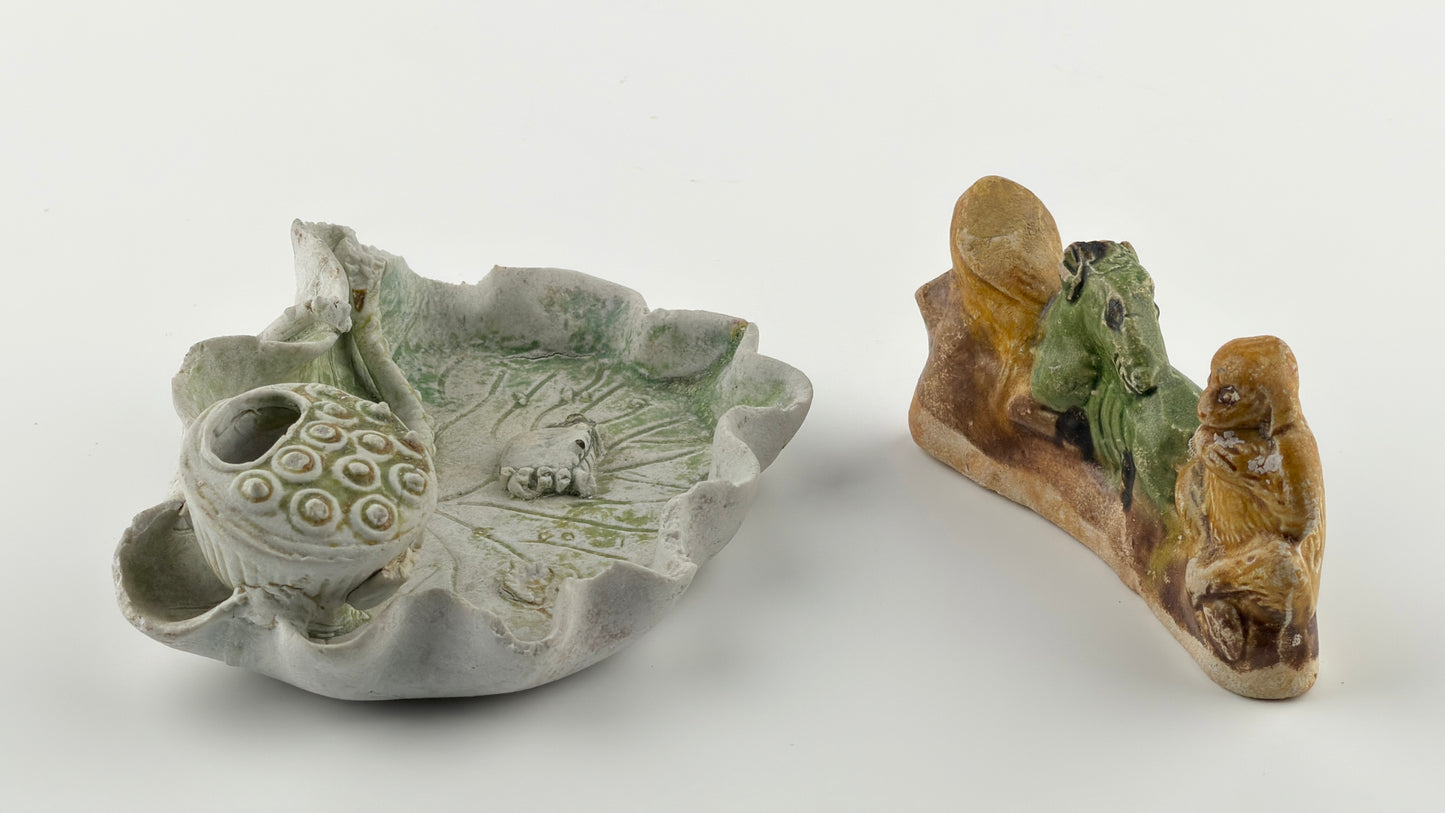 Three Friends Brush Rest and Lotus Leaf c1725, Qing Dynasty, Yongzheng Era