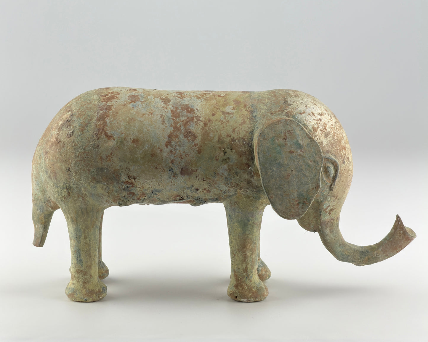 Green-Glazed Pottery Elephant, Han dynasty