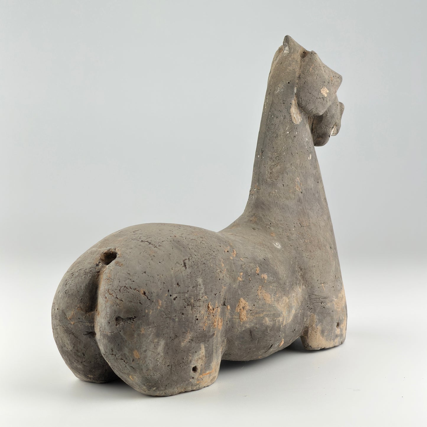 Gray Pottery Figure of a Horse, Han Dynasty