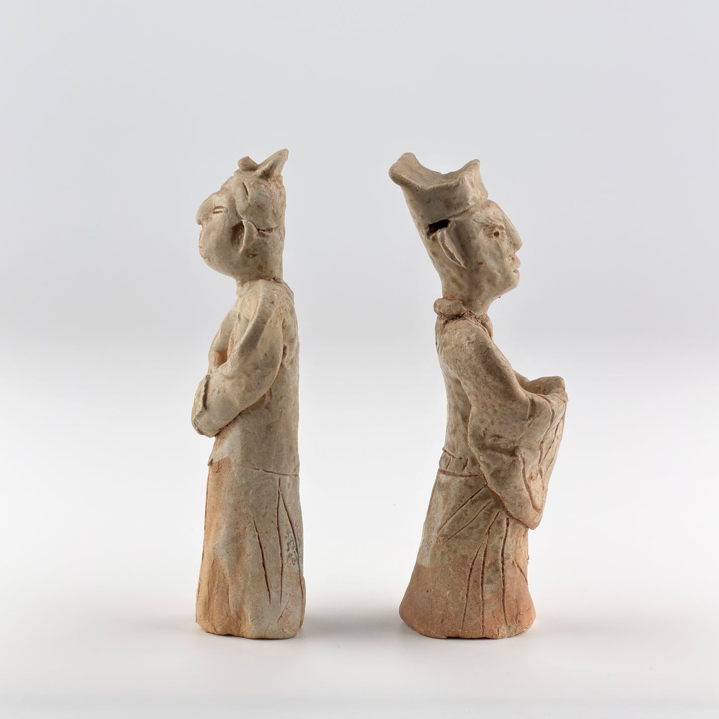Two Incised Sandstone Mingqi, Five Dynasties and Ten Kingdoms period(907-979)