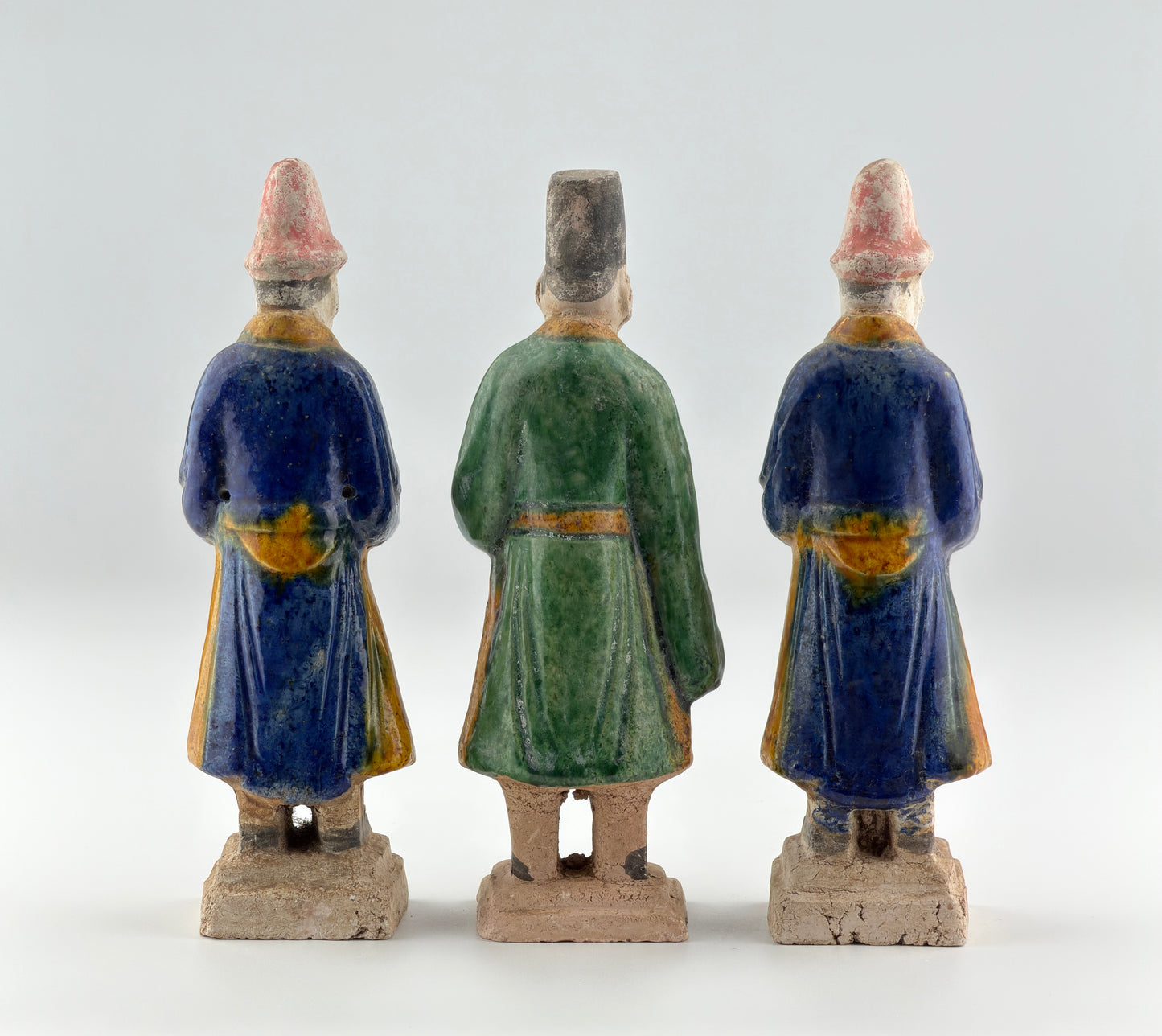 Three Glazed Figures of Musicians, Ming Period (1368-1644)