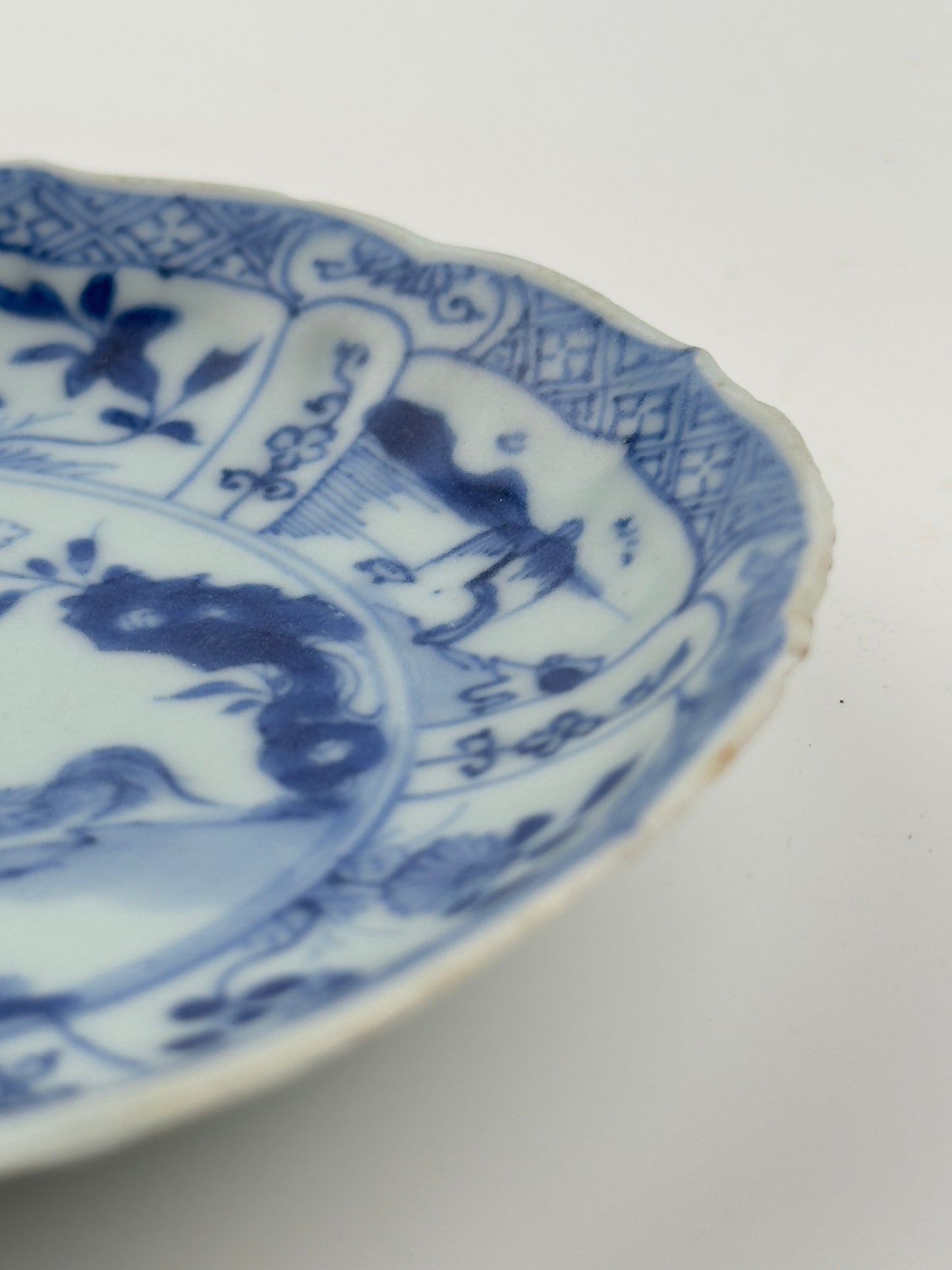 Chicken Pattern Blue and White Saucer c 1725, Qing Dynasty, Yongzheng Era