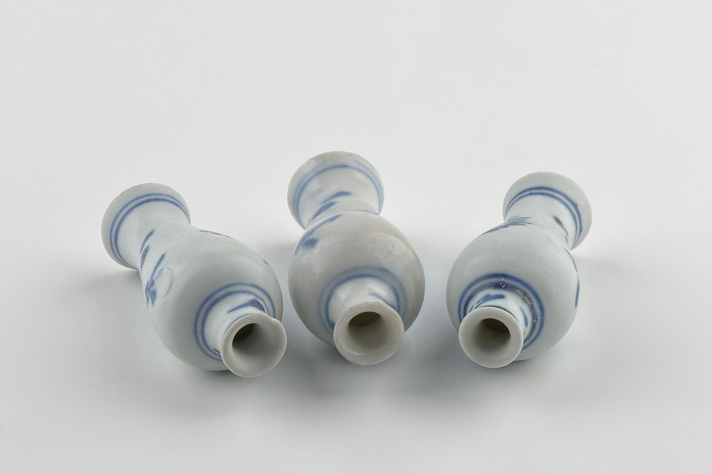 Three Blue and White Miniature Vases, C 1725, Qing Dynasty, Yongzheng Era