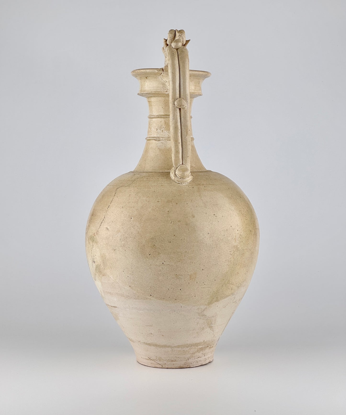 A Large and Rare Straw-Glazed Pottery Amphora, Tang Dynasty