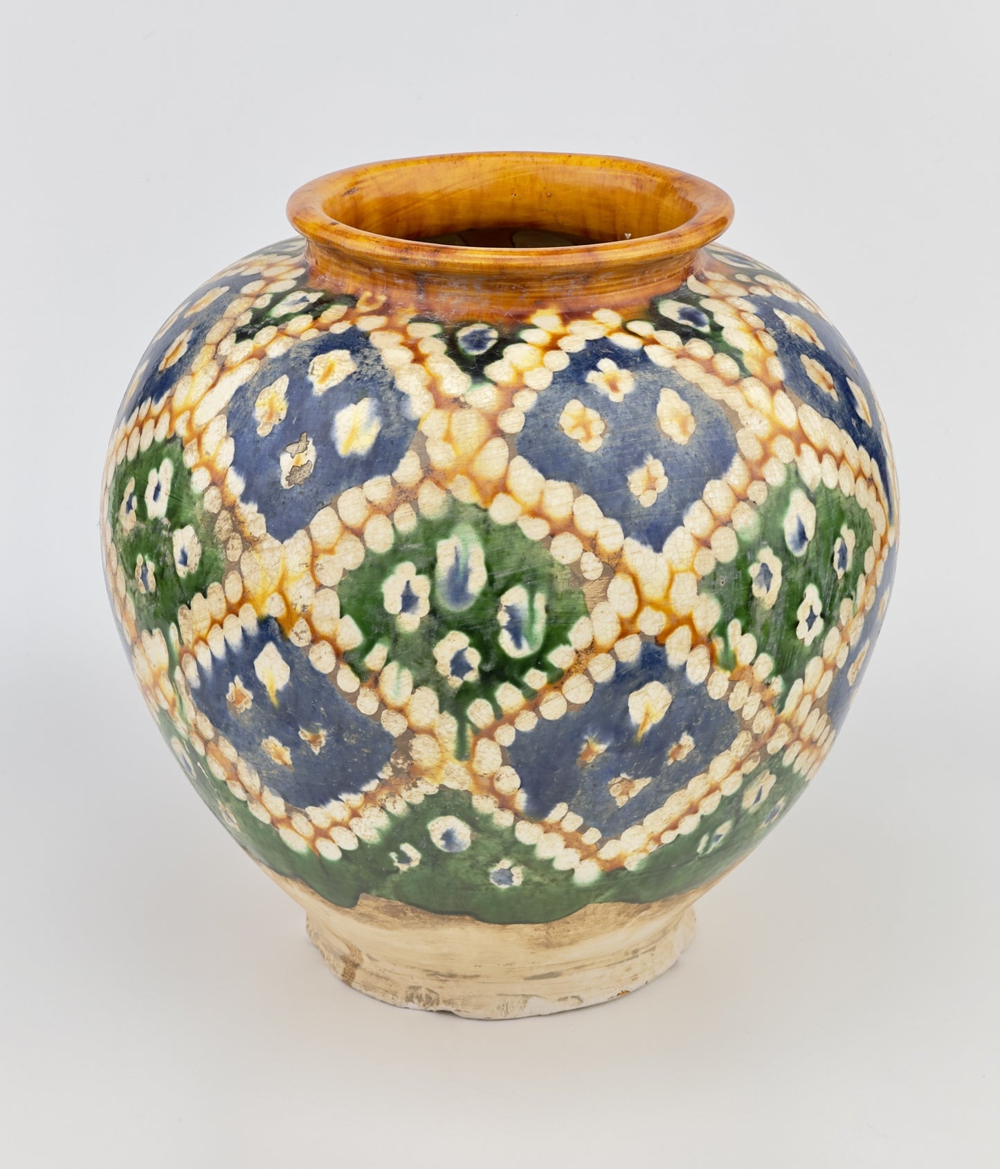 Rare Sancai-Glazed Pottery Jar, Tang Dynasty