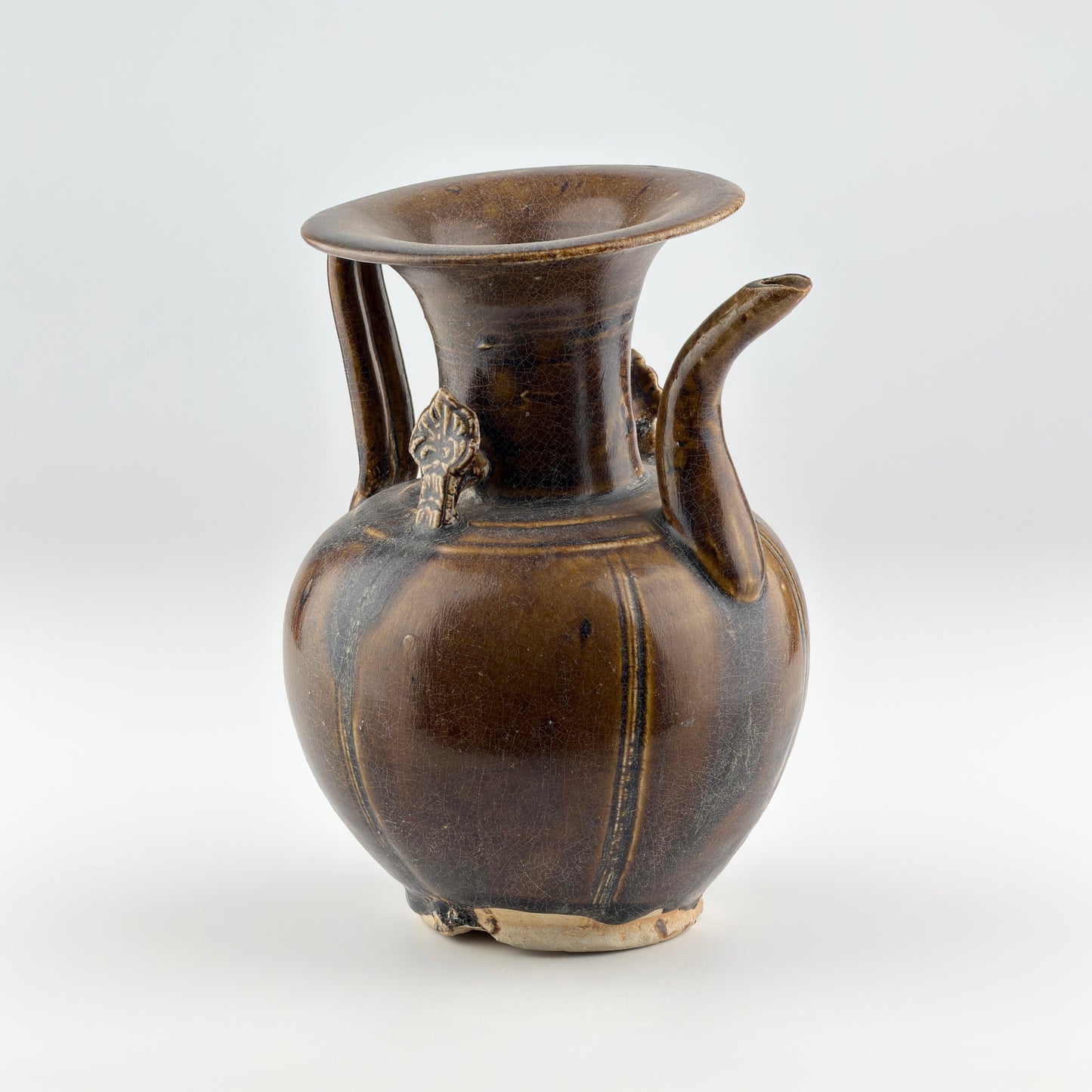 A Brown Glazed Ceramic Ewer, Five Dynasties-Song Dynasty