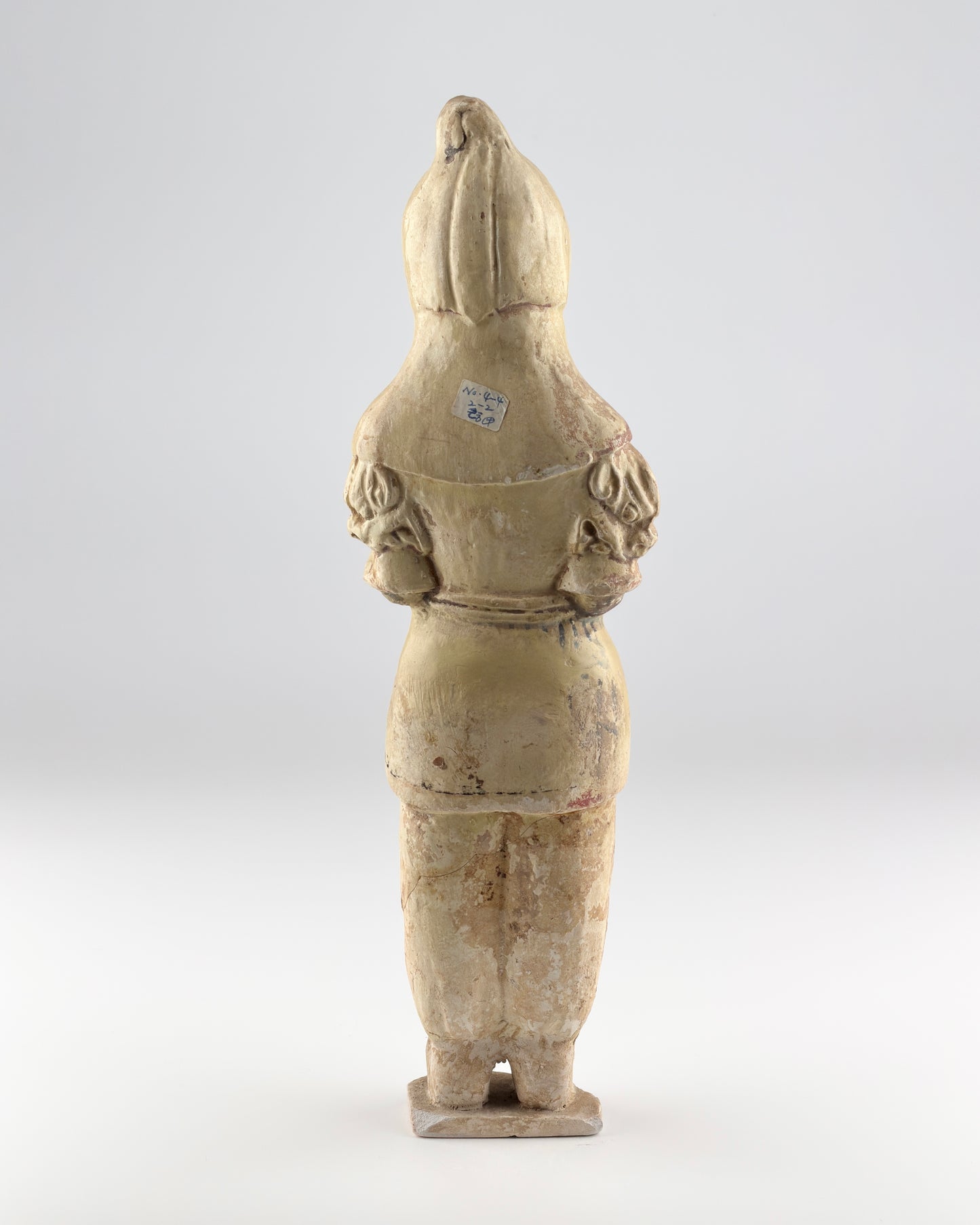 Large Straw Glazed Pottery Figure of a Solider, Sui to Tang Dynasty