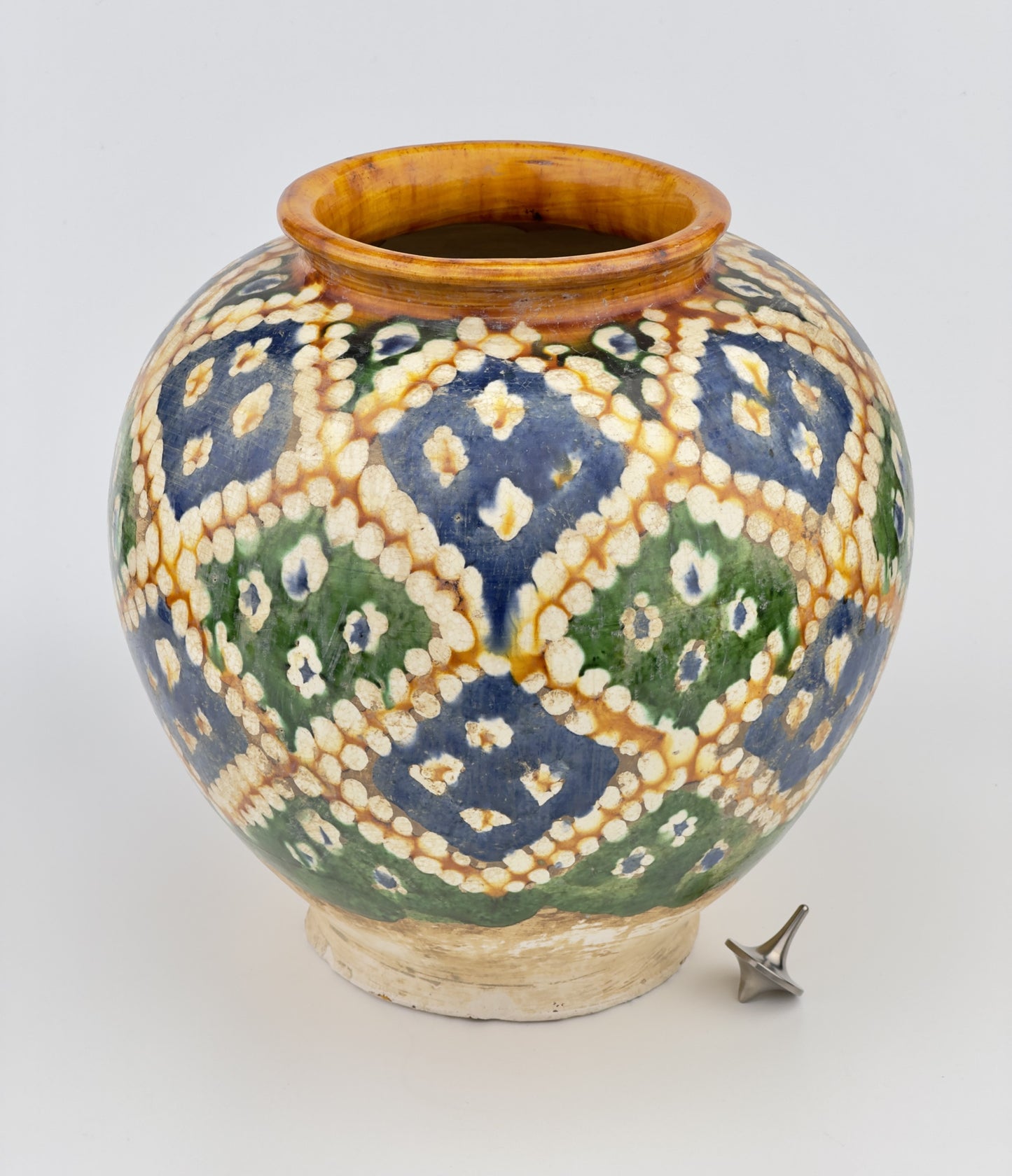 Rare Sancai-Glazed Pottery Jar, Tang Dynasty