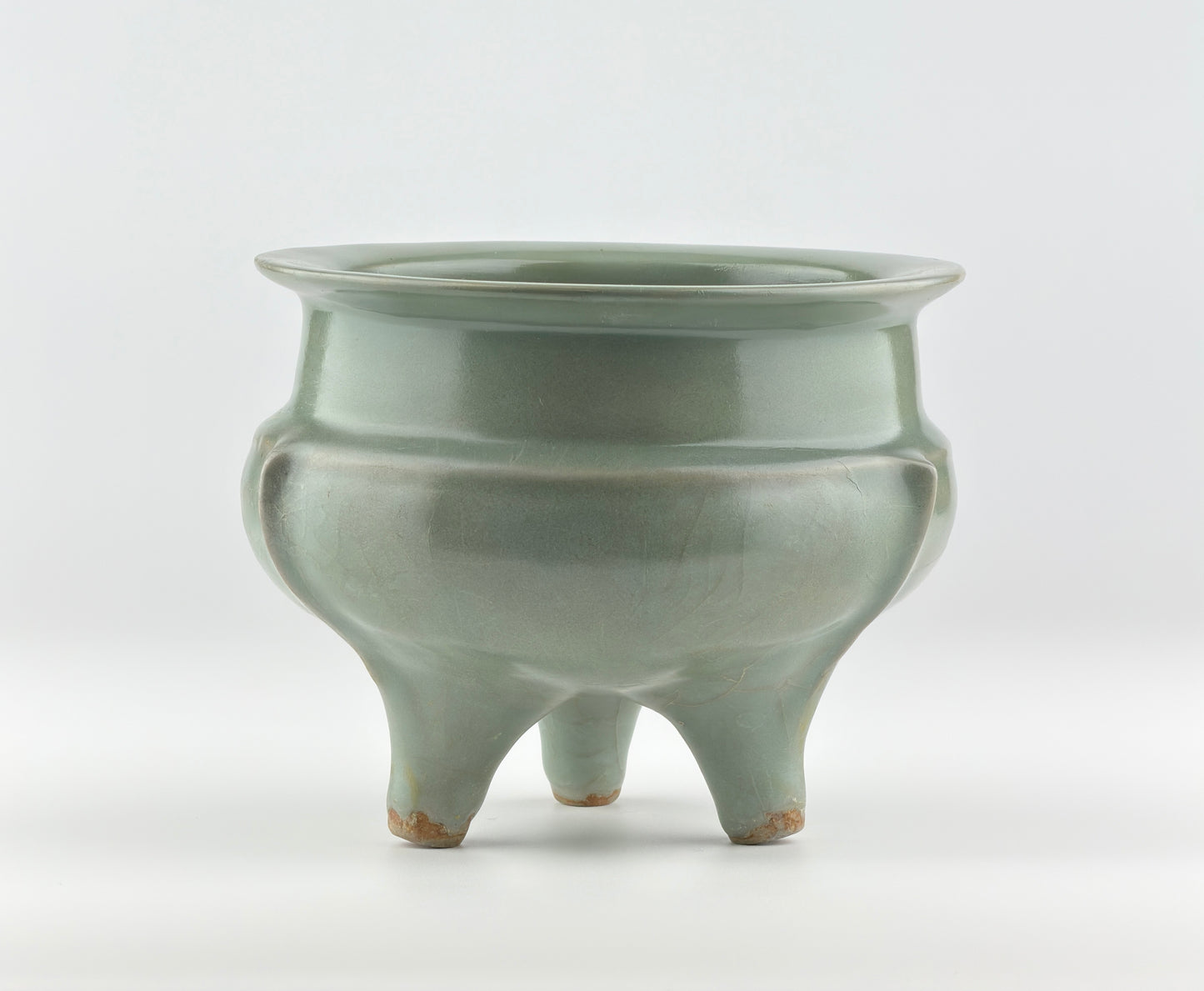 Rare Longquan Celadon Tripod Incense Burner, Song Dynasty