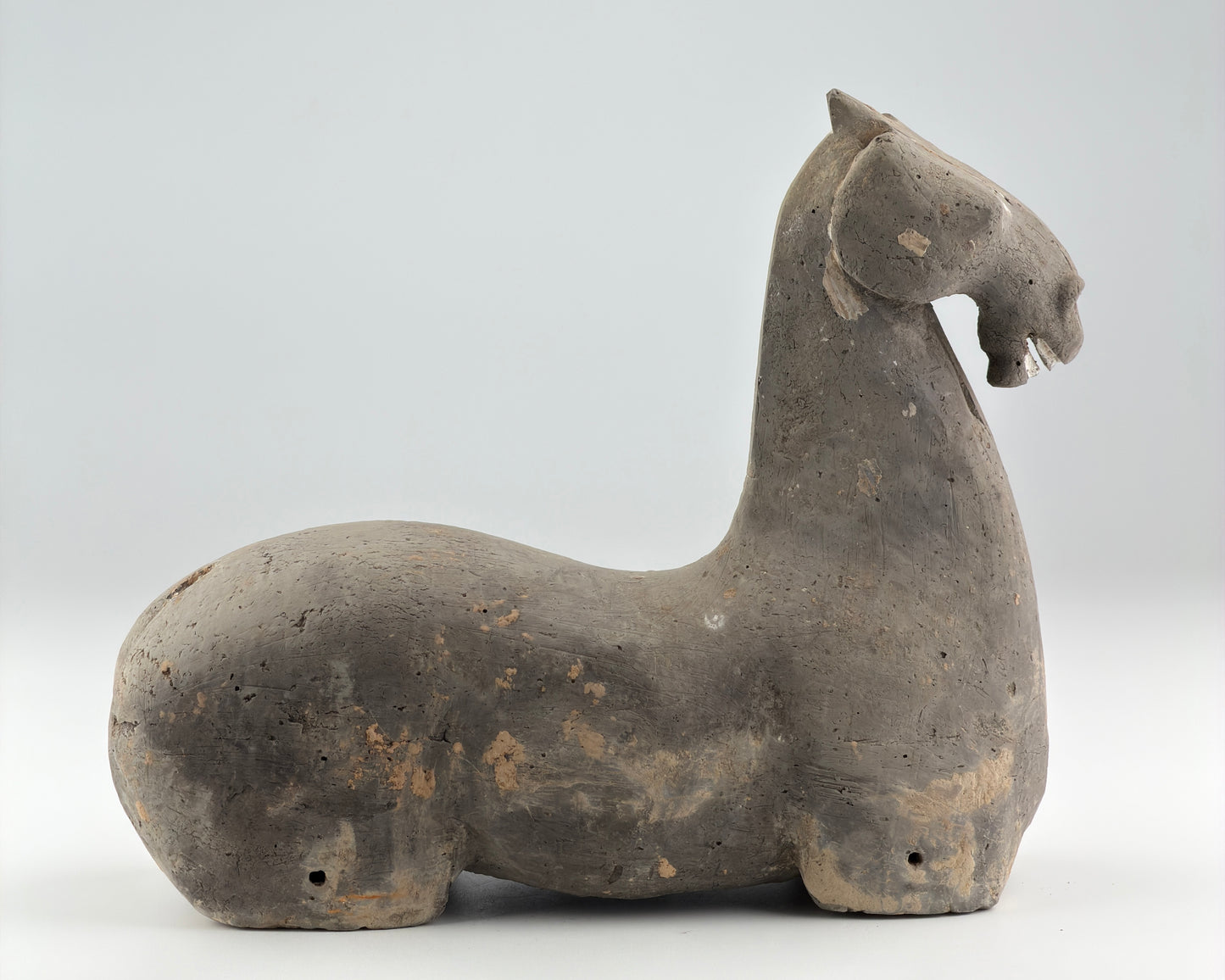 Gray Pottery Figure of a Horse, Han Dynasty