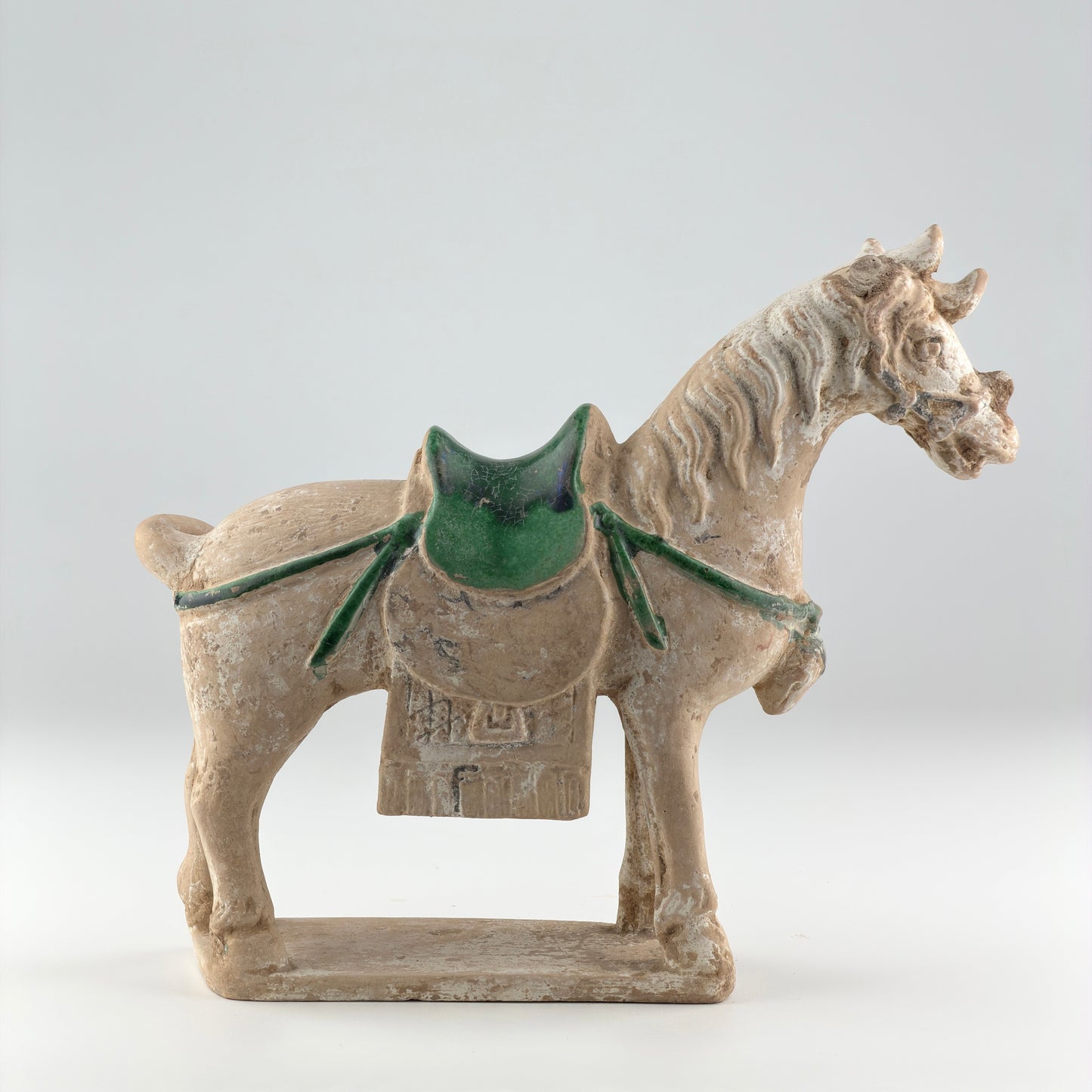 Ming Period Pottery Horse with Saddle