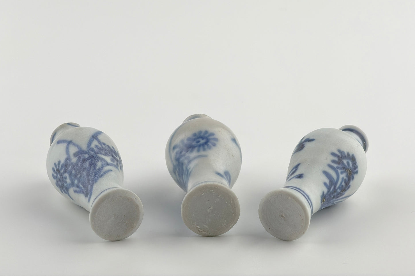 Three Blue and White Miniature Vases, C 1725, Qing Dynasty, Yongzheng Era