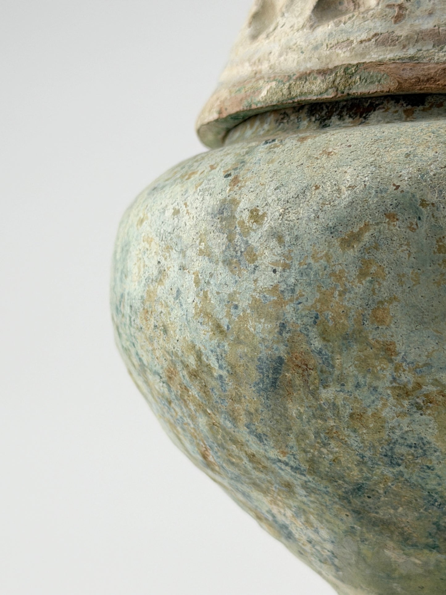 Green Lead-Glazed Pottery Boshan Censer, Han Dynasty