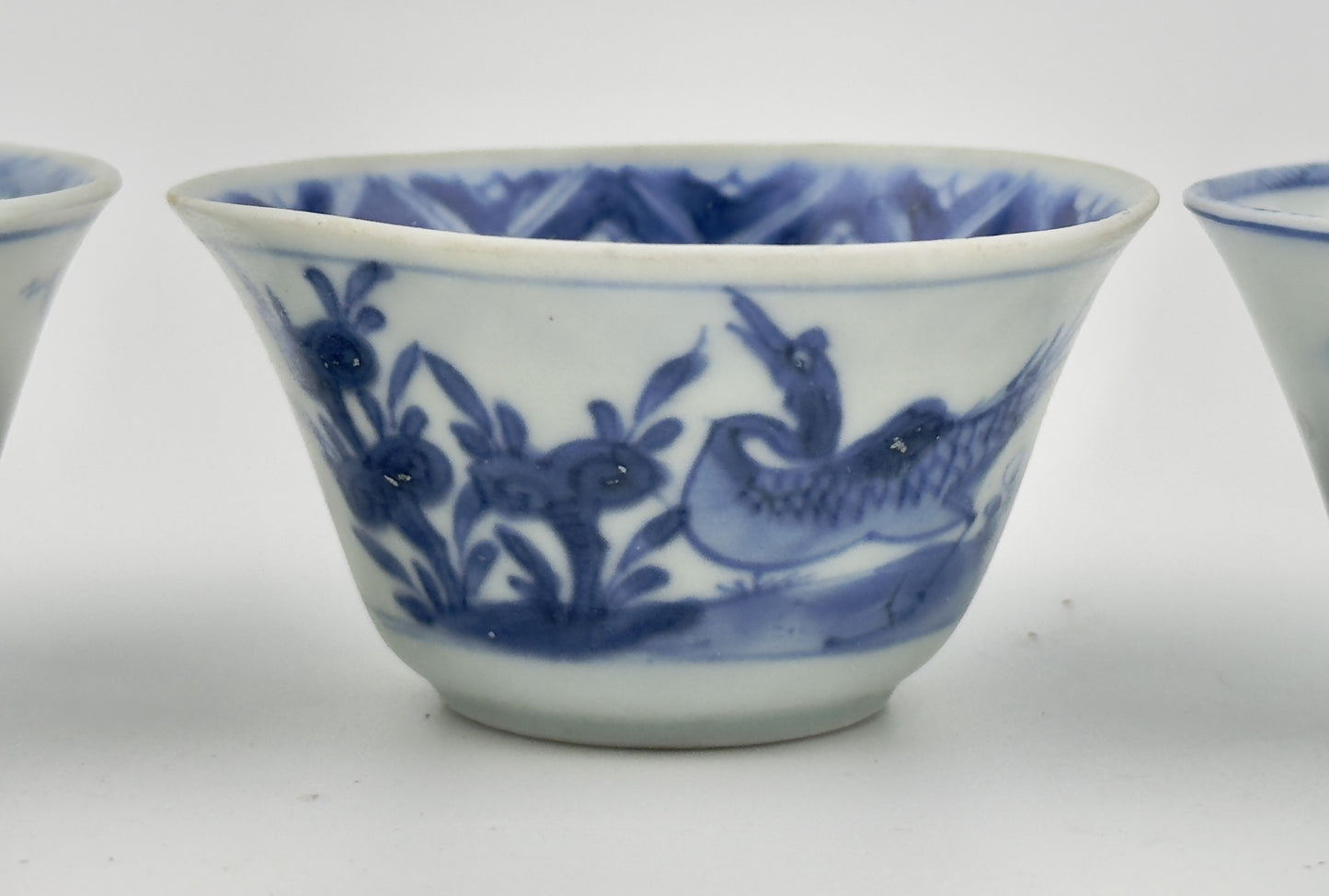 Three Chinoiserie Teabowl Set Circa 1725, Qing Dynasty, Yongzheng Reign