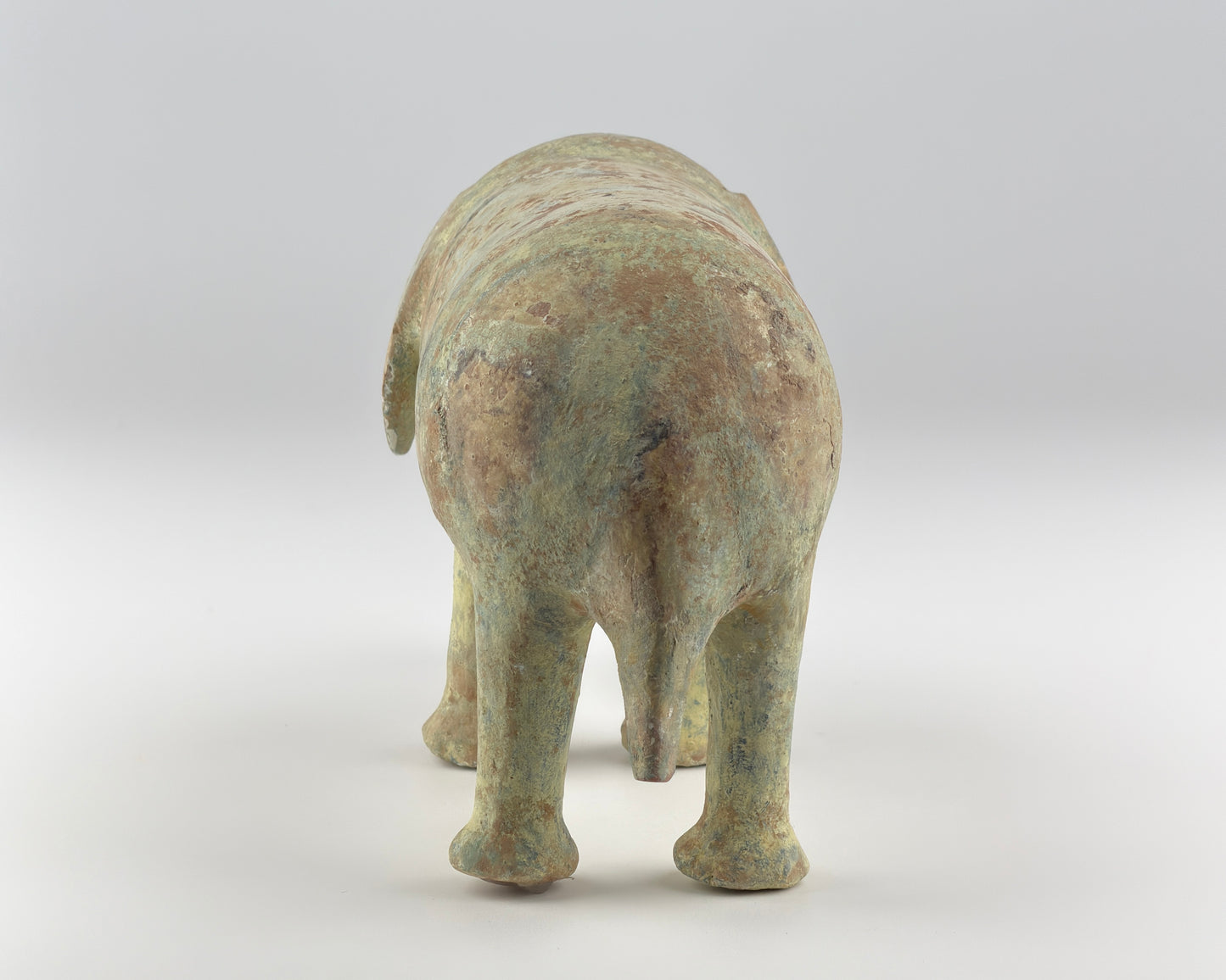 Green-Glazed Pottery Elephant, Han dynasty