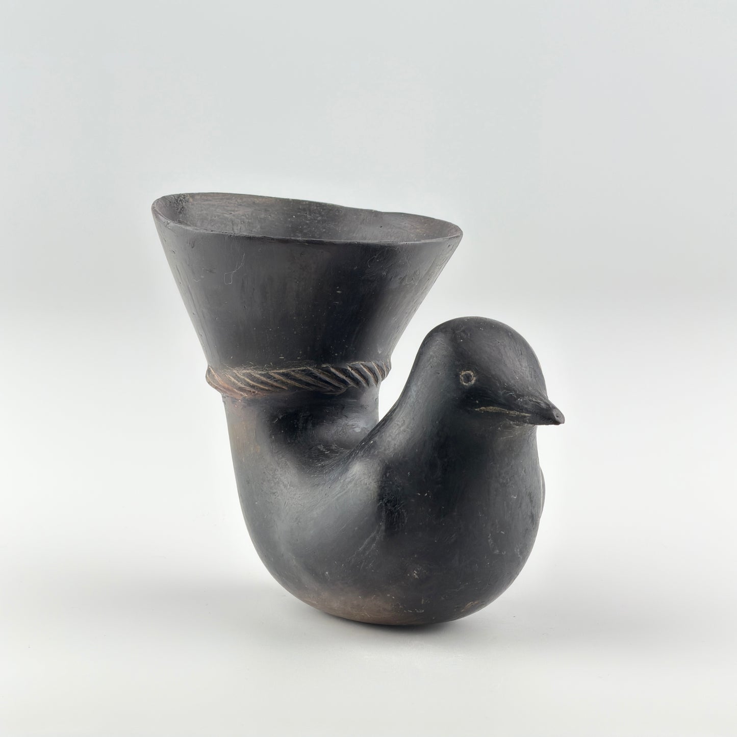 Blackware Bird-Shaped Vessel