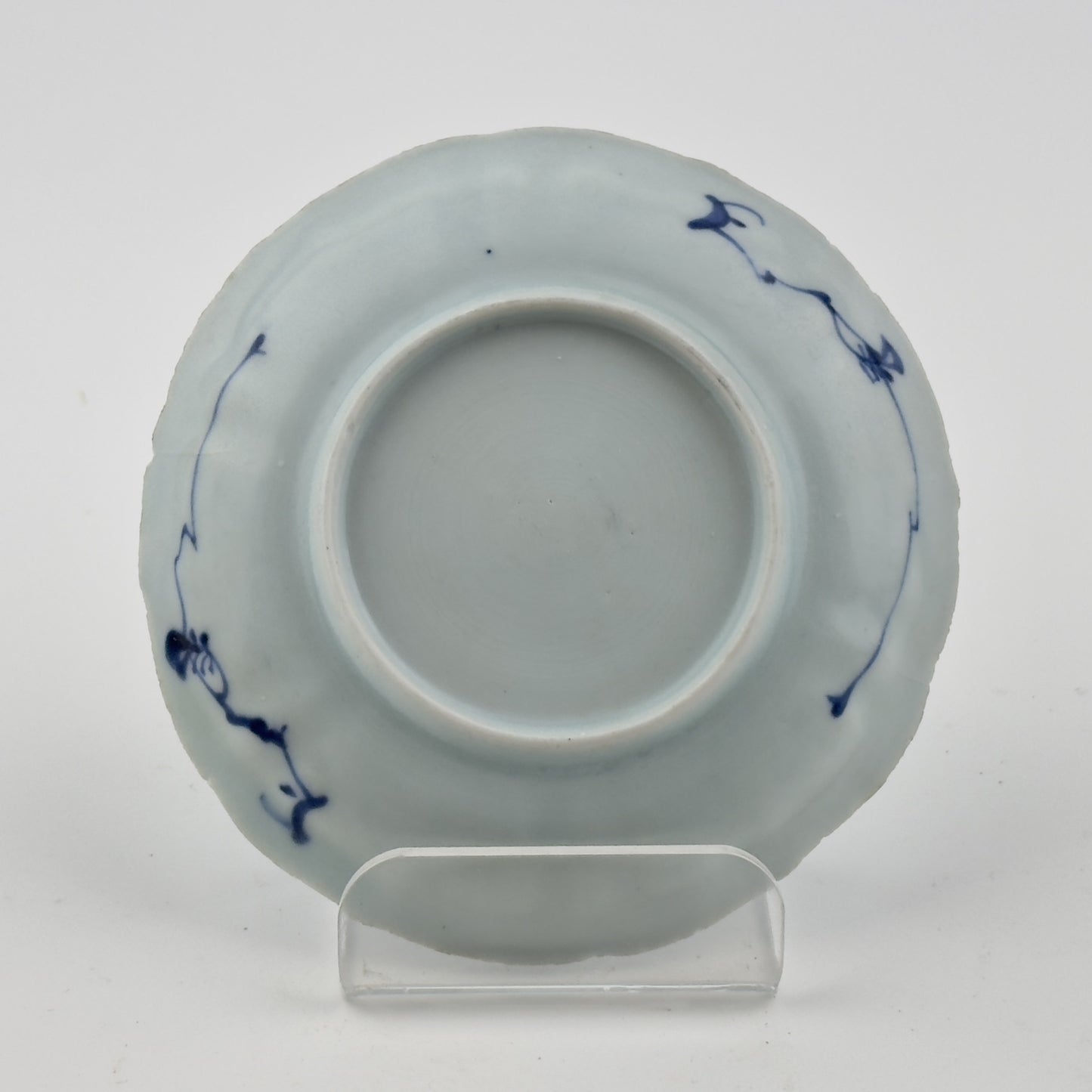 Chicken Pattern Blue and White Saucer c 1725, Qing Dynasty, Yongzheng Era